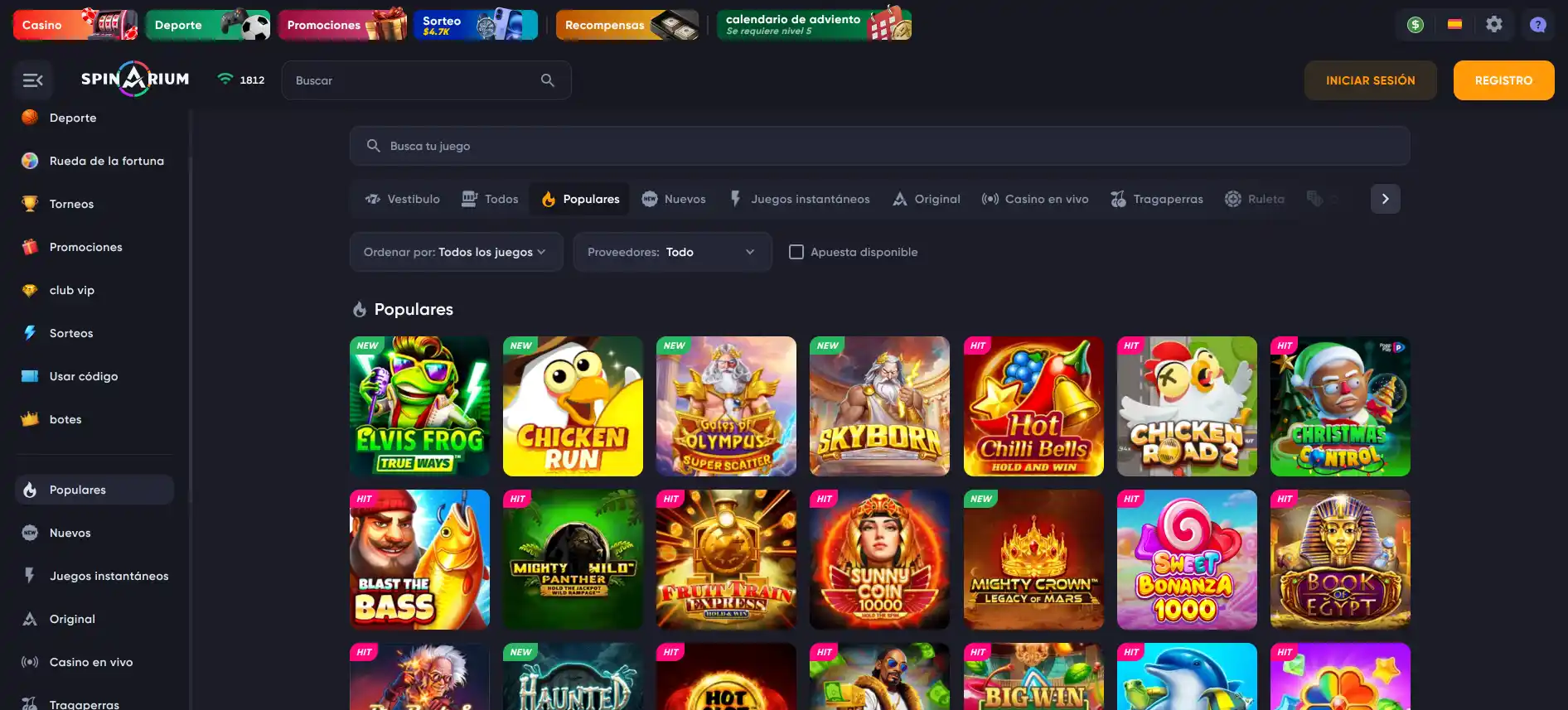 Juegos del Casino Spinarium