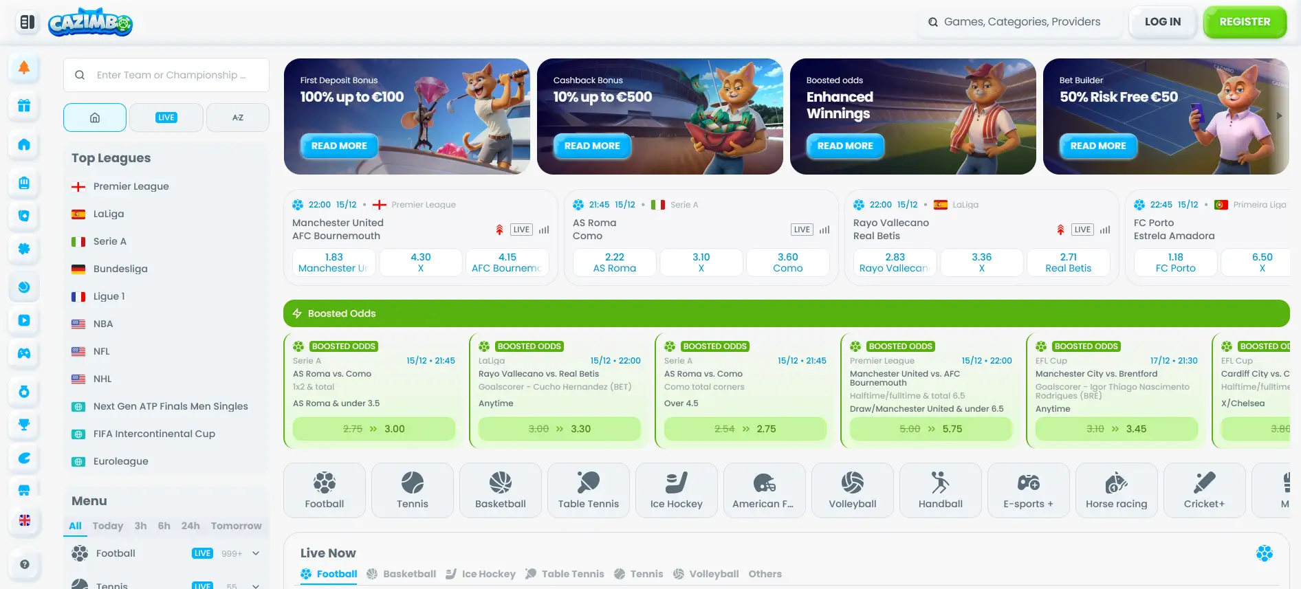 Cazimbo sporta likmes