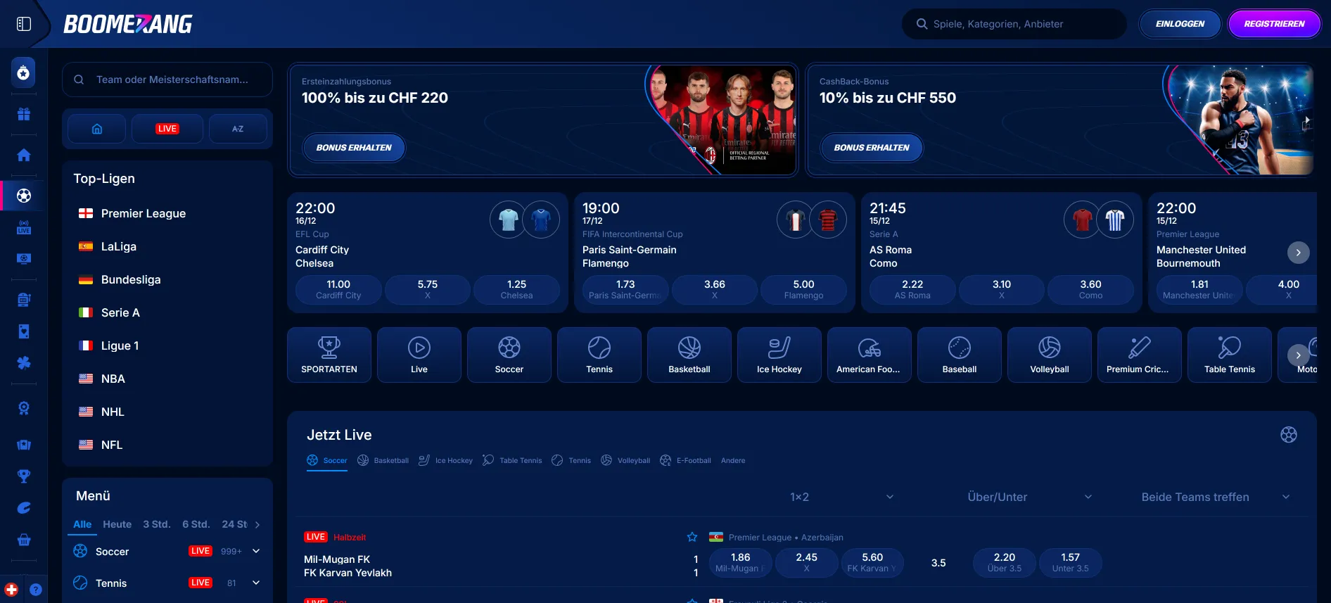 Boomerang Bet Sportwetten