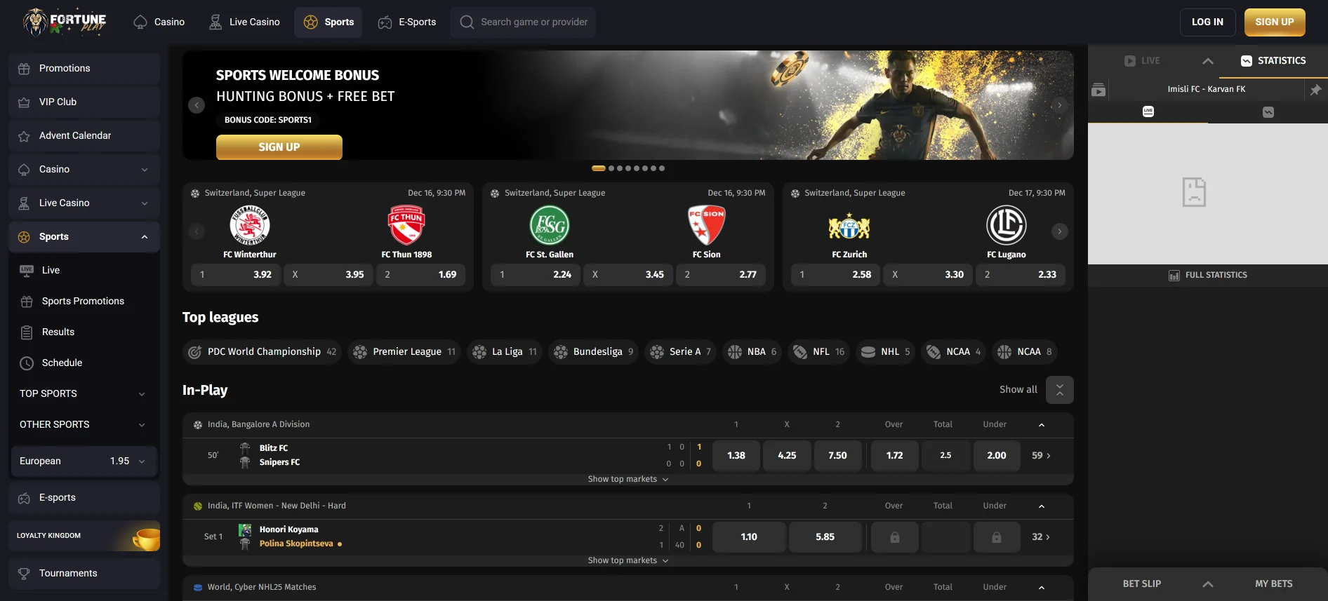 FortunePlay Sportwetten