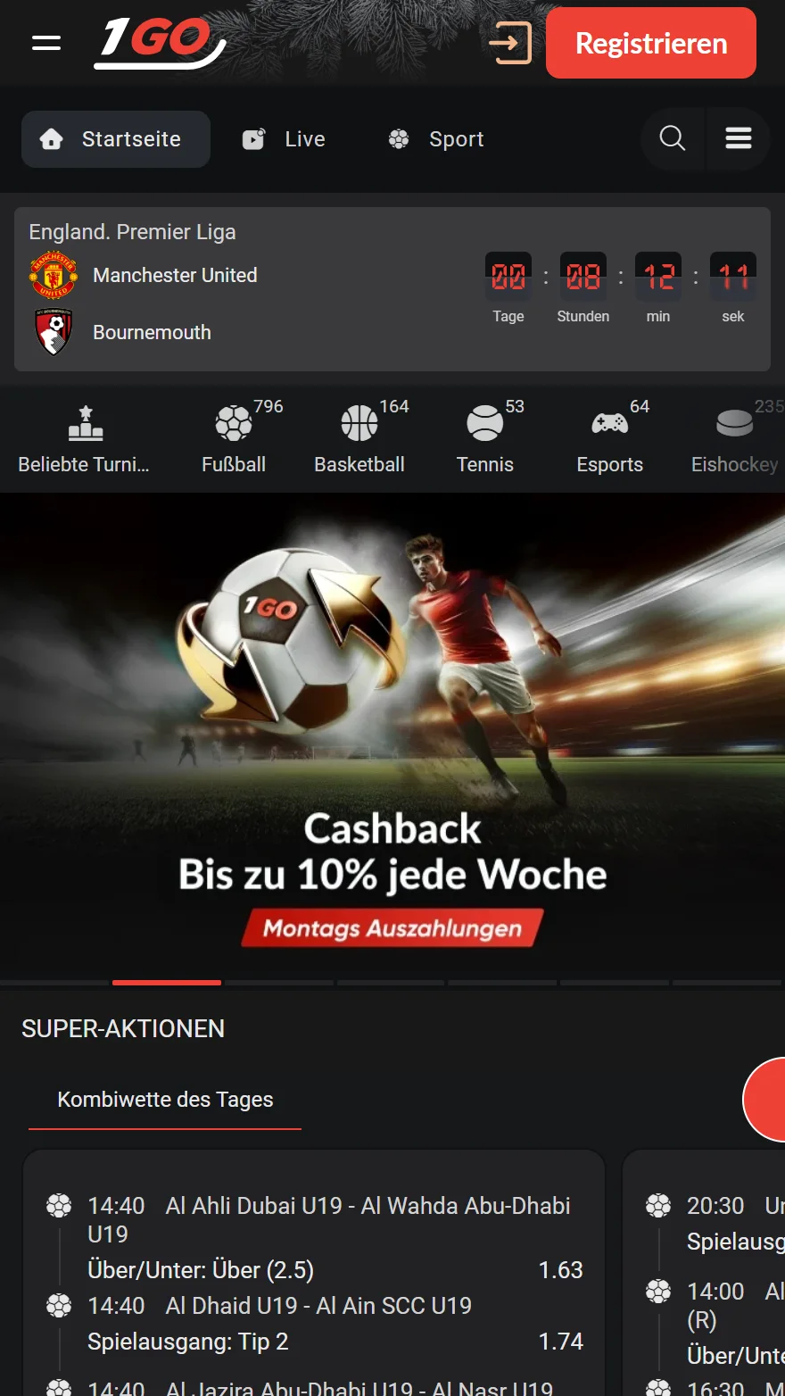 1Go Sportwetten Seite