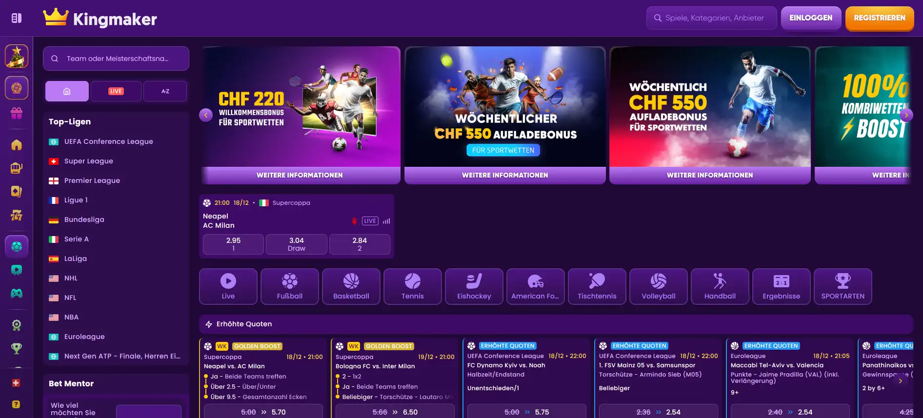 Kingmaker Sportwetten