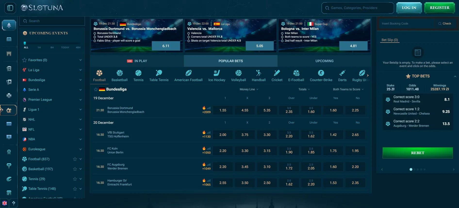 Slotuna sporta likmes
