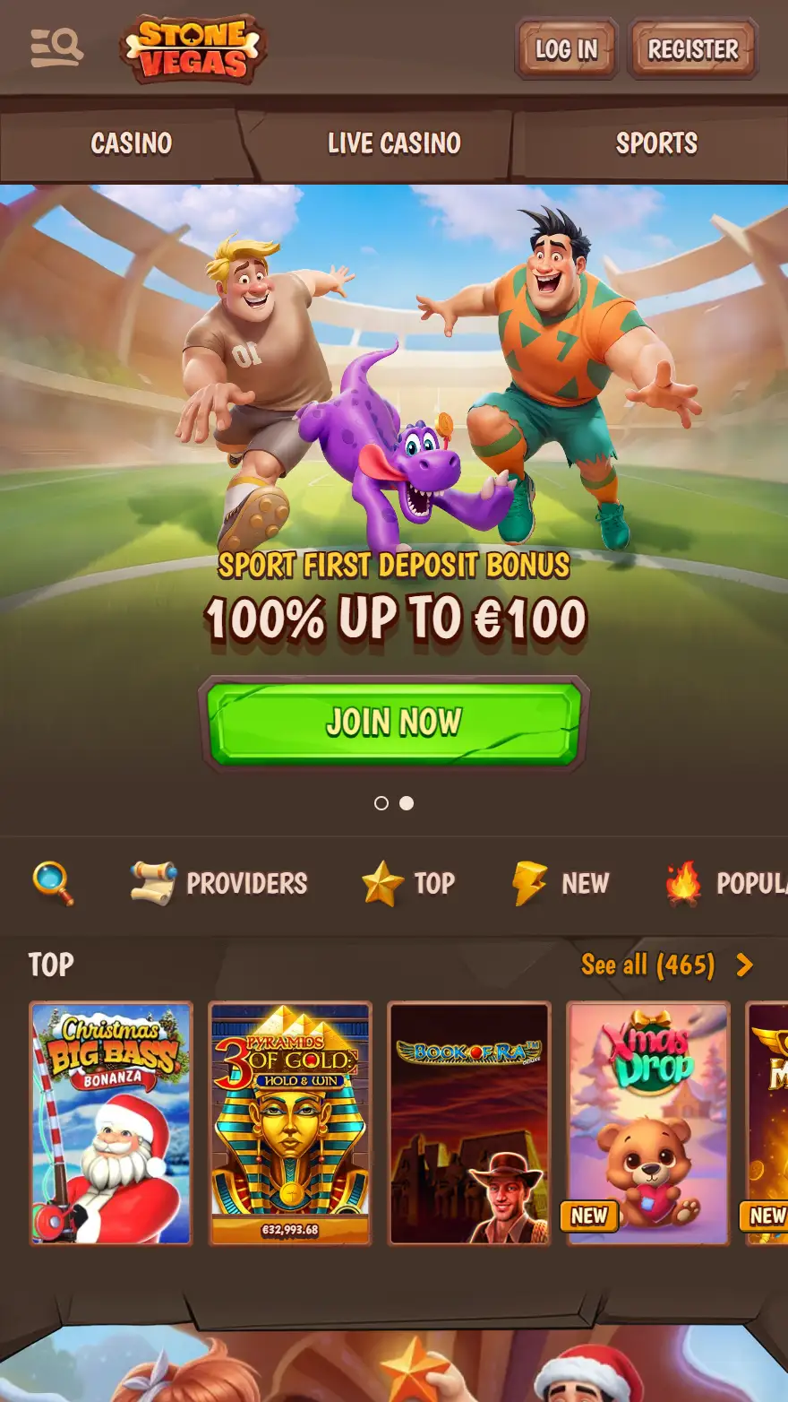 Stonevegas totalizatora mājaslapa