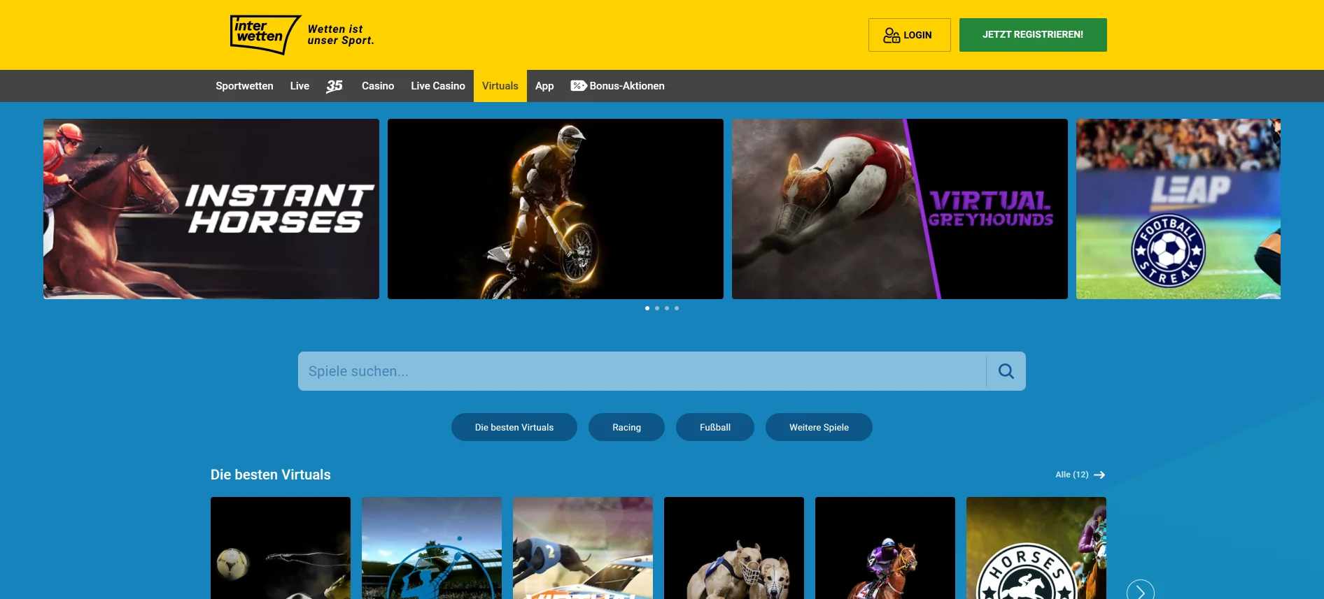 Interwetten Virtuelle Sportarten