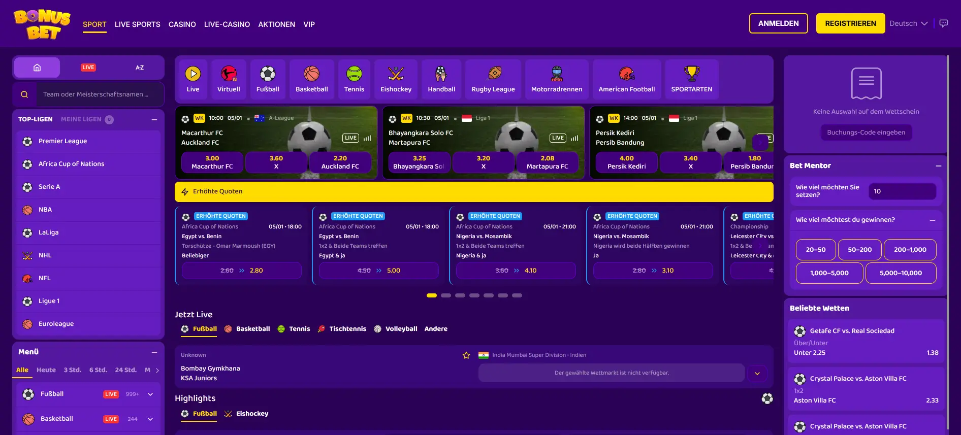 Bonusbet Sportwetten