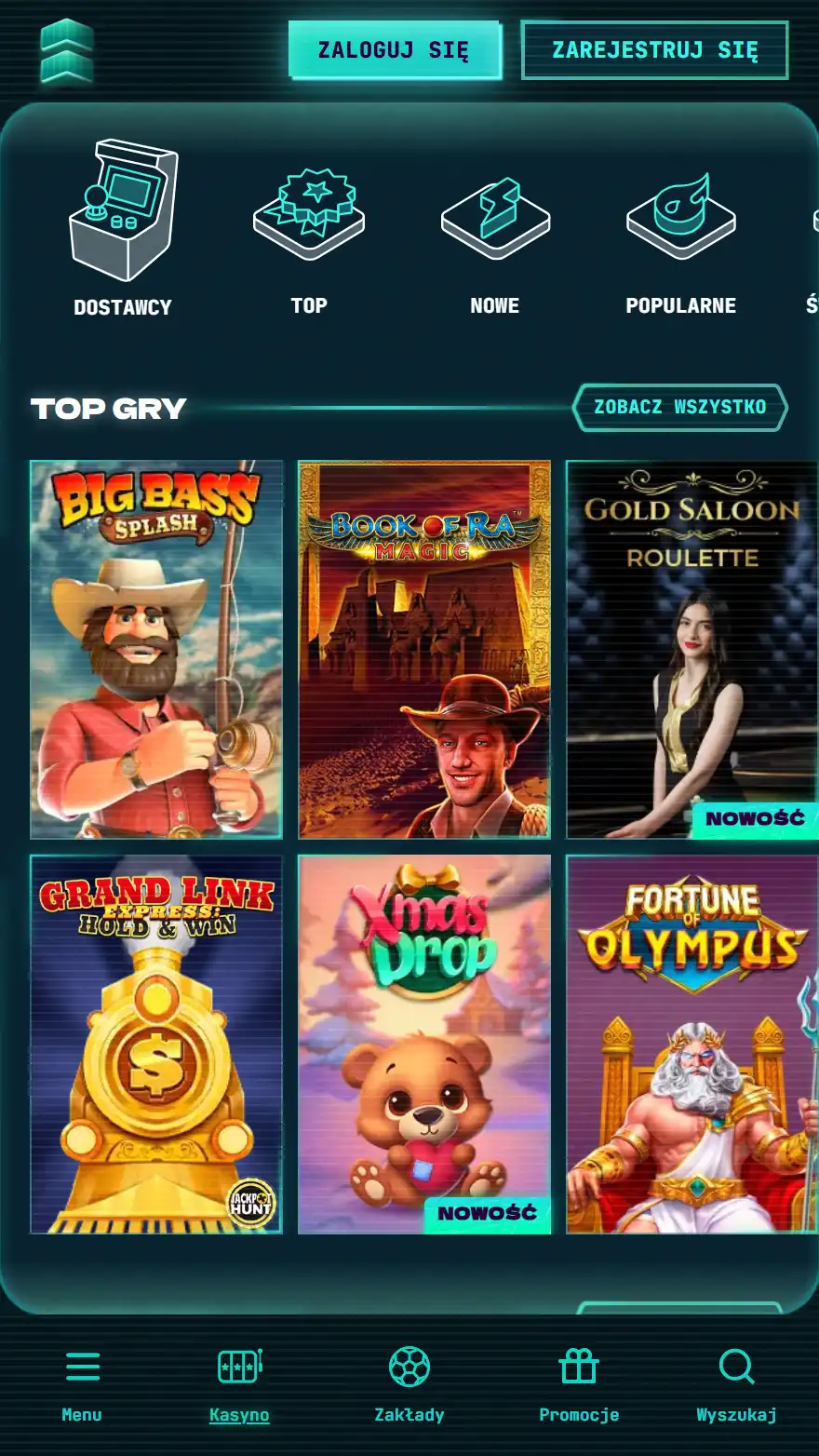 PowerUp Casino strona z grami