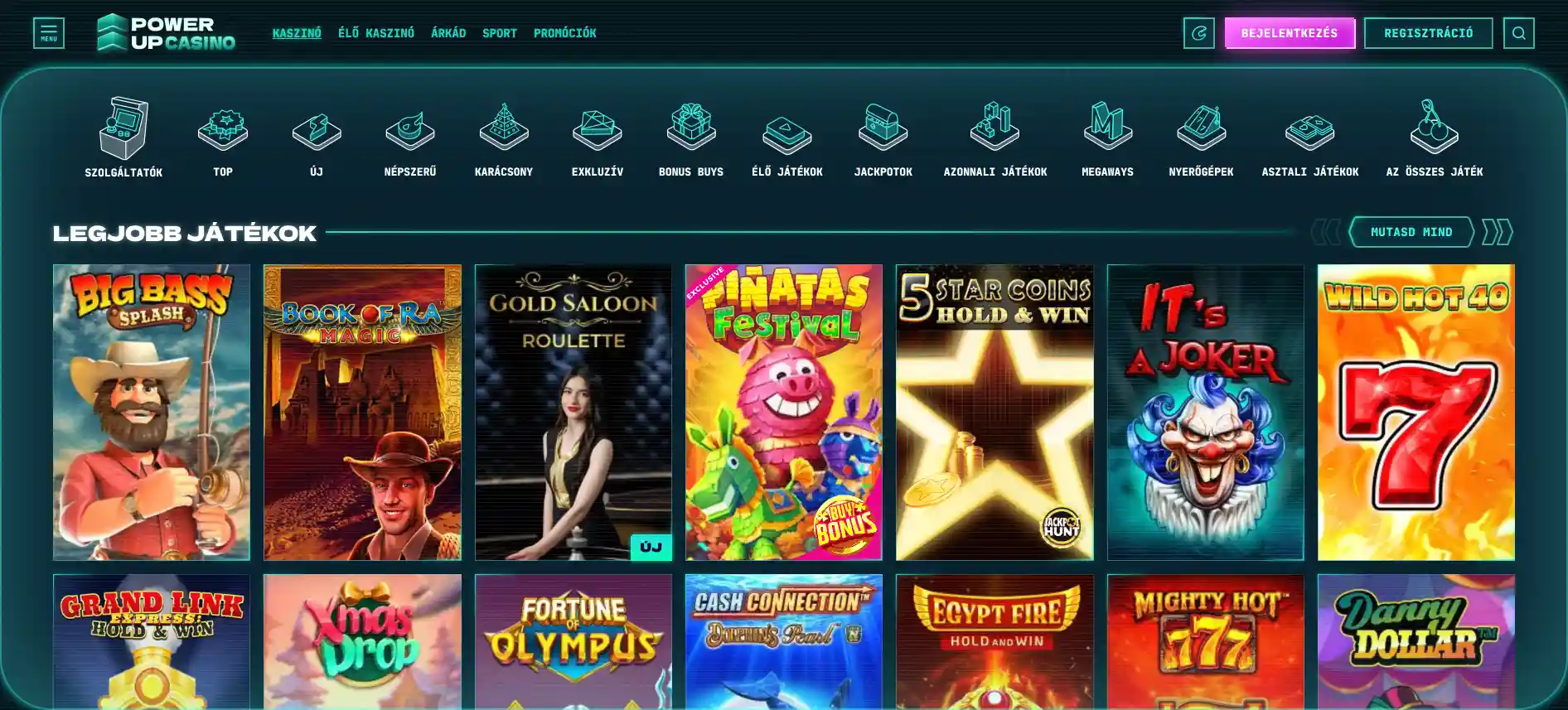 PowerUp Casino játékok