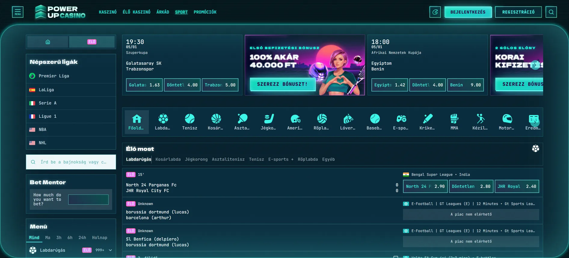 PowerUp Casino sportfogadás