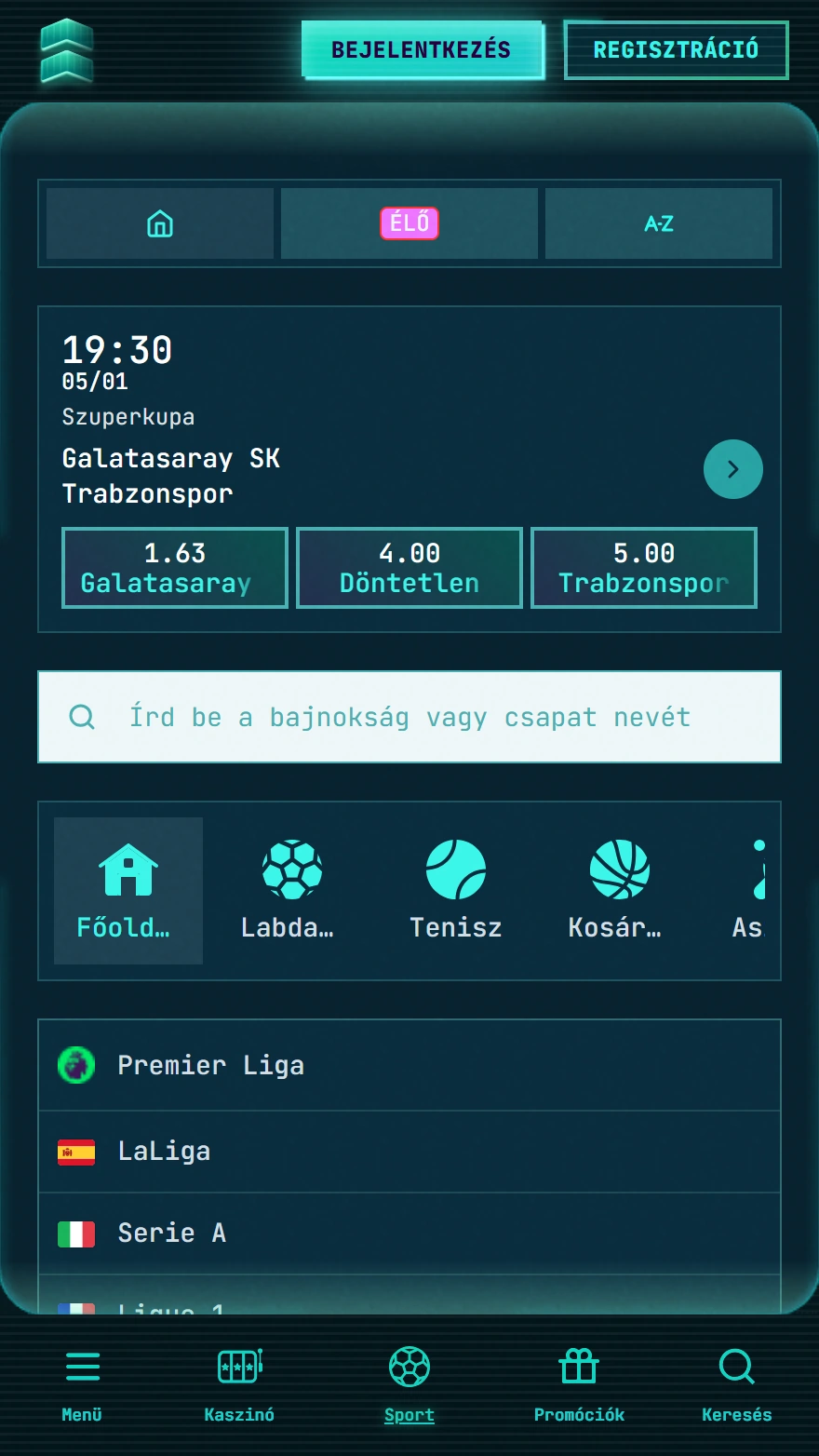 PowerUp Casino sportfogadás oldala