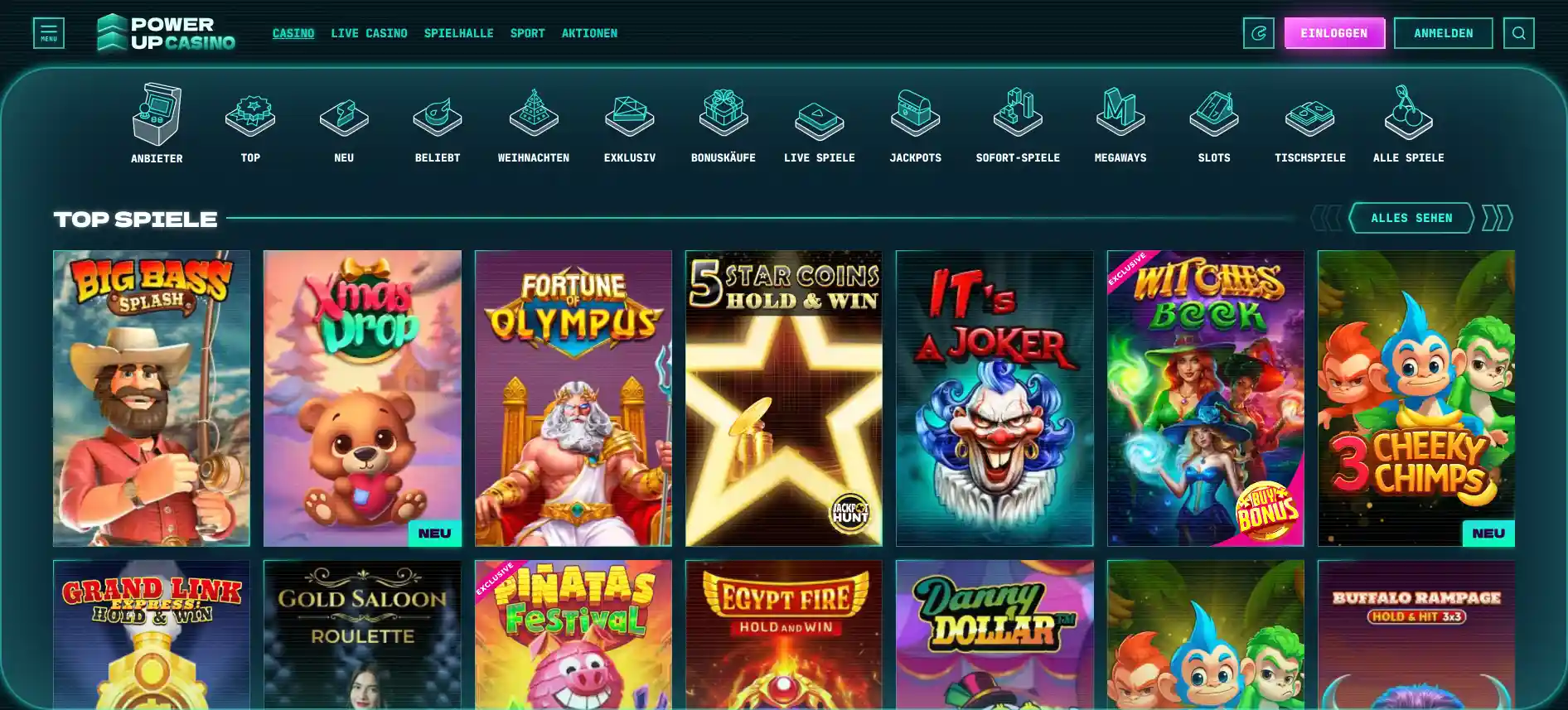PowerUp Casino-Spiele