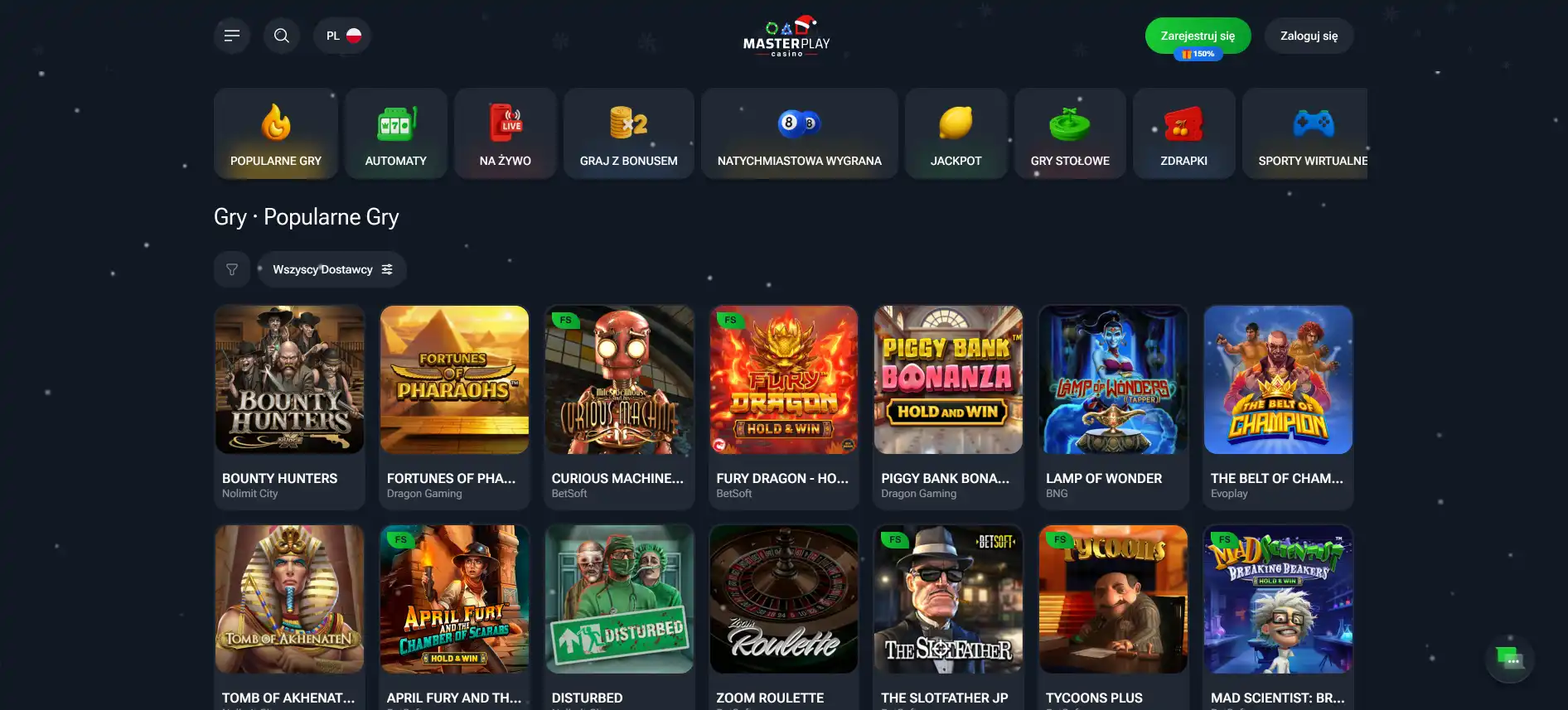 MasterPlay gry kasynowe