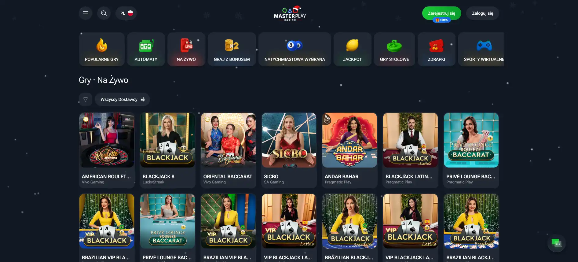 MasterPlay gry na żywo