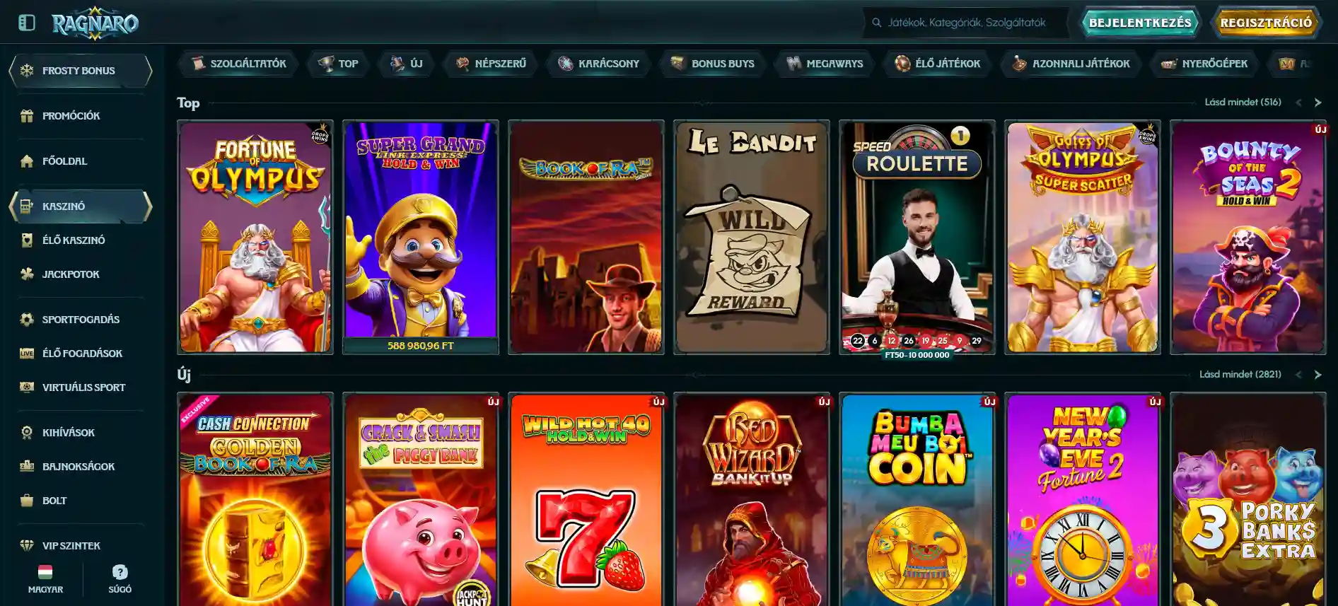 Ragnaro kaszinójátékok