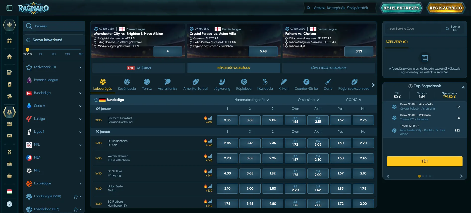 Ragnaro sportfogadás