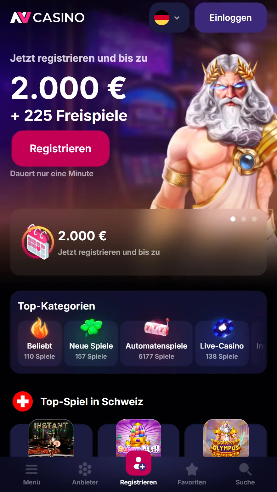 NV Casino Startseite