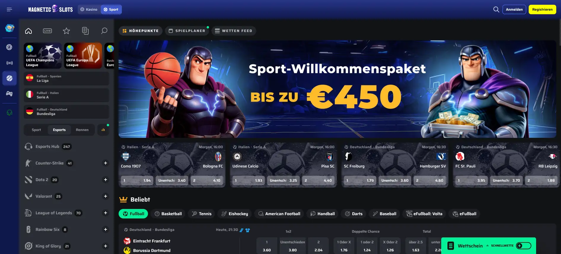 MagneticSlots Sportwetten