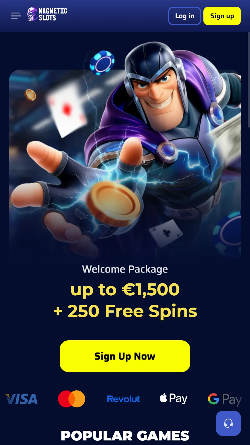 MagneticSlots casino homepage