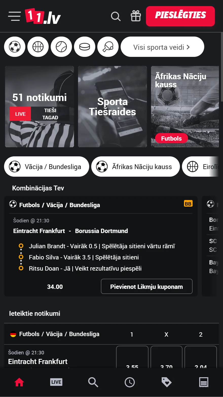 11.lv totalizatora sadaļa