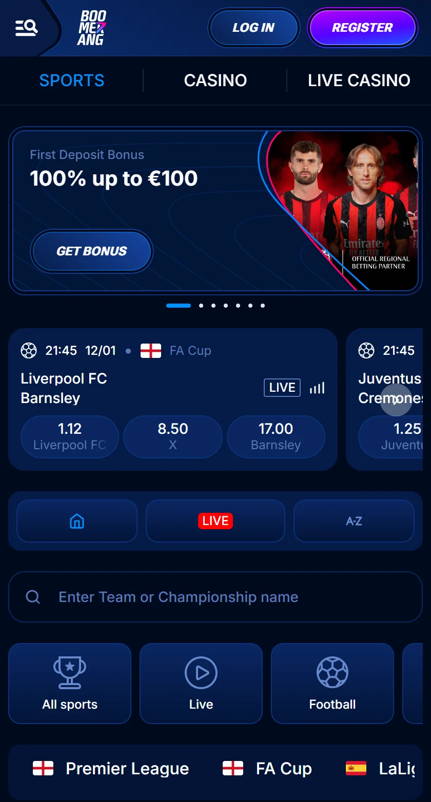 Boomerang Bet totalizators