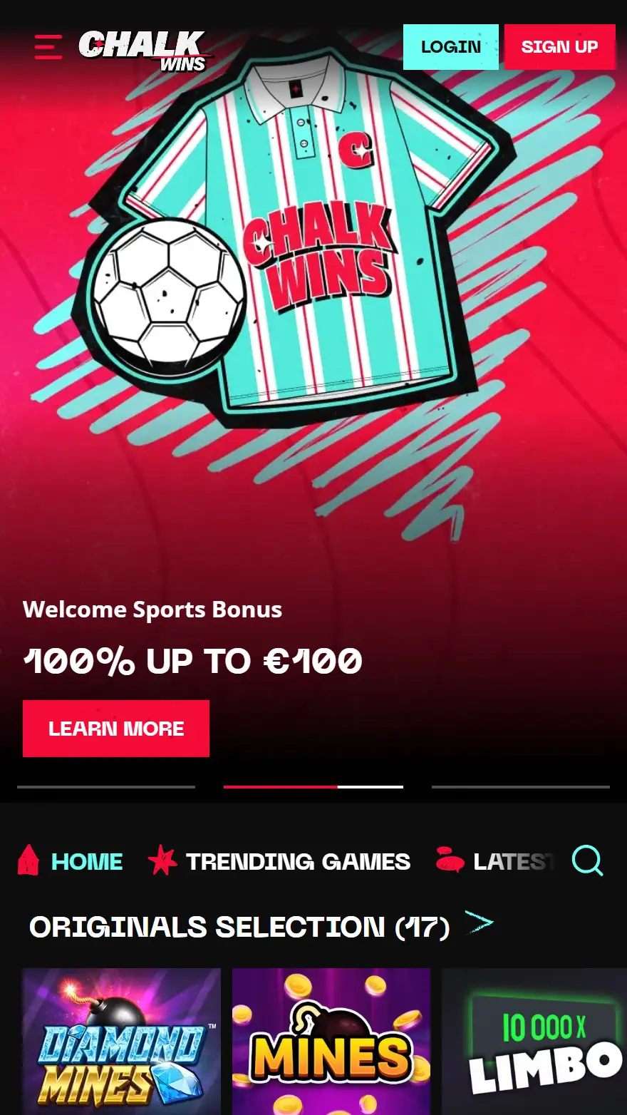 ChalkWins totalizatora mājaslapa