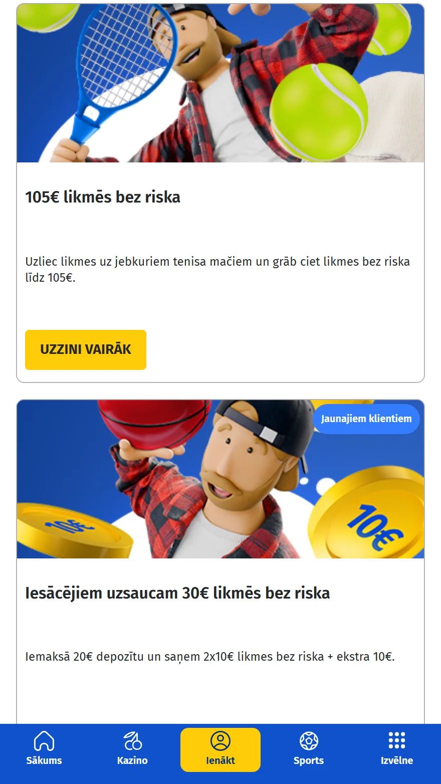 Klondaika sporta bonusi