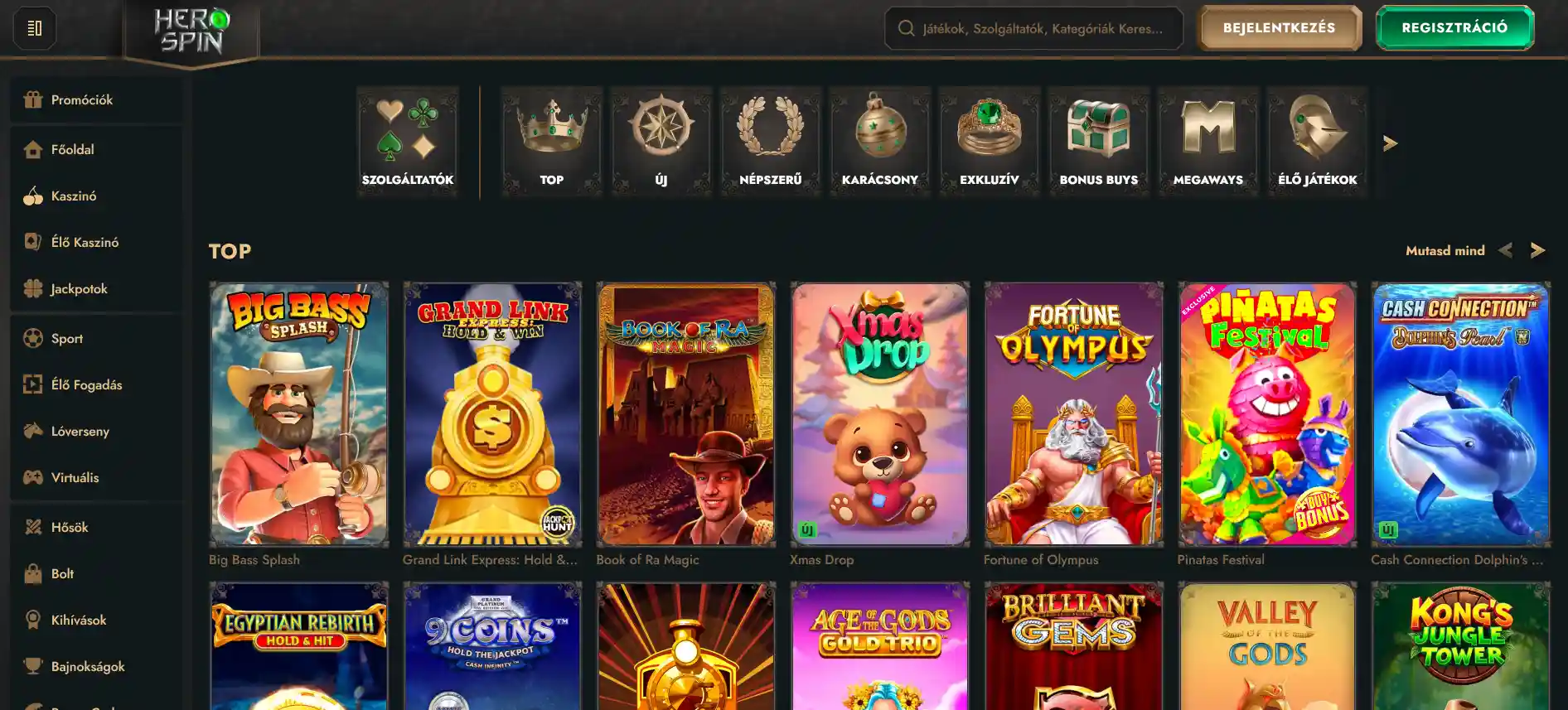 HeroSpin kaszinójátékok