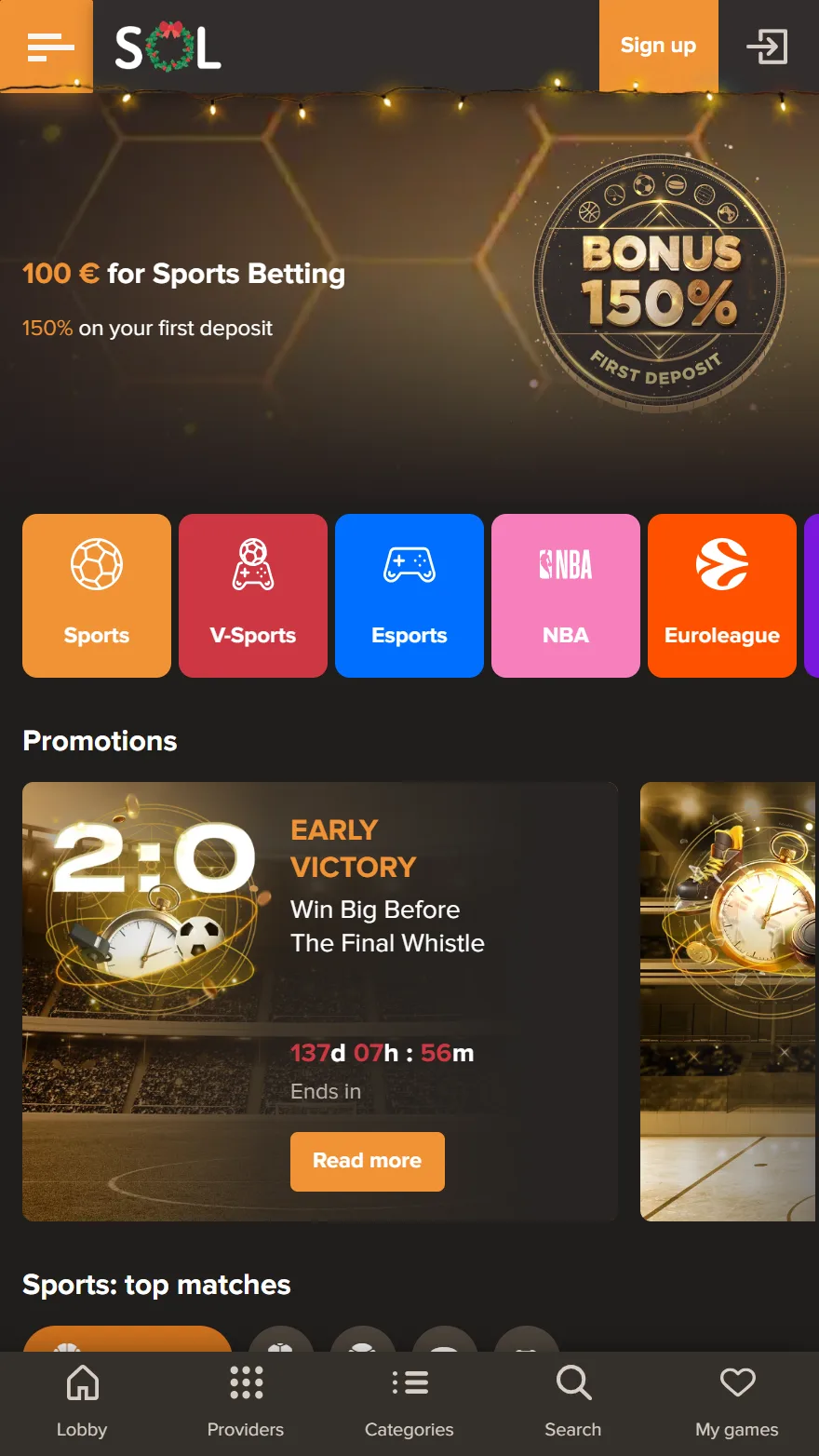 SOL Casino totalizators