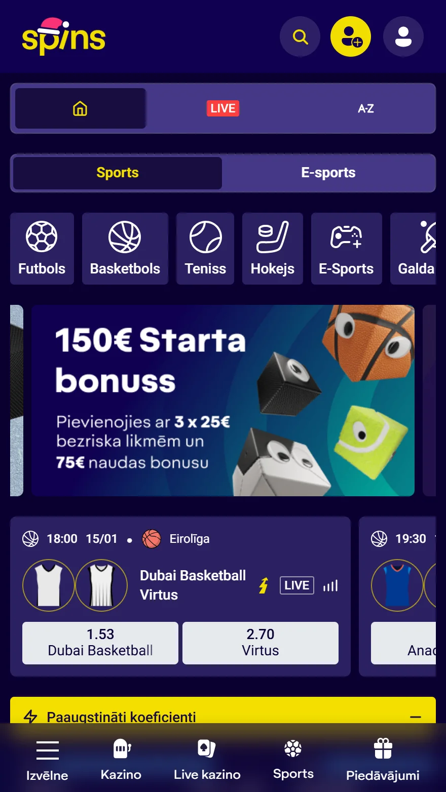 Spins.lv totalizators