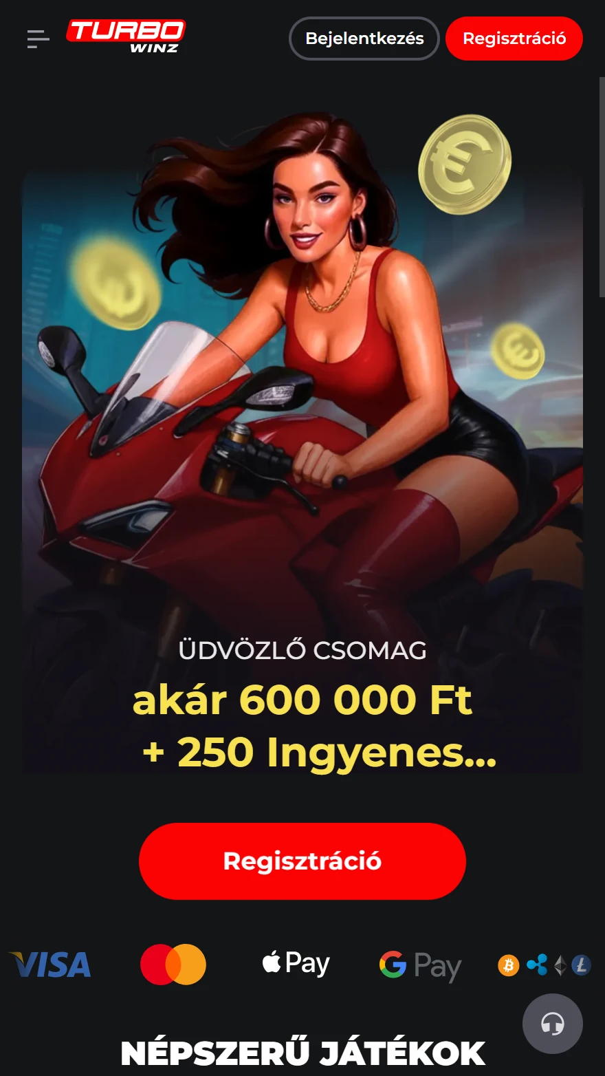 TurboWinz Casino honlapja