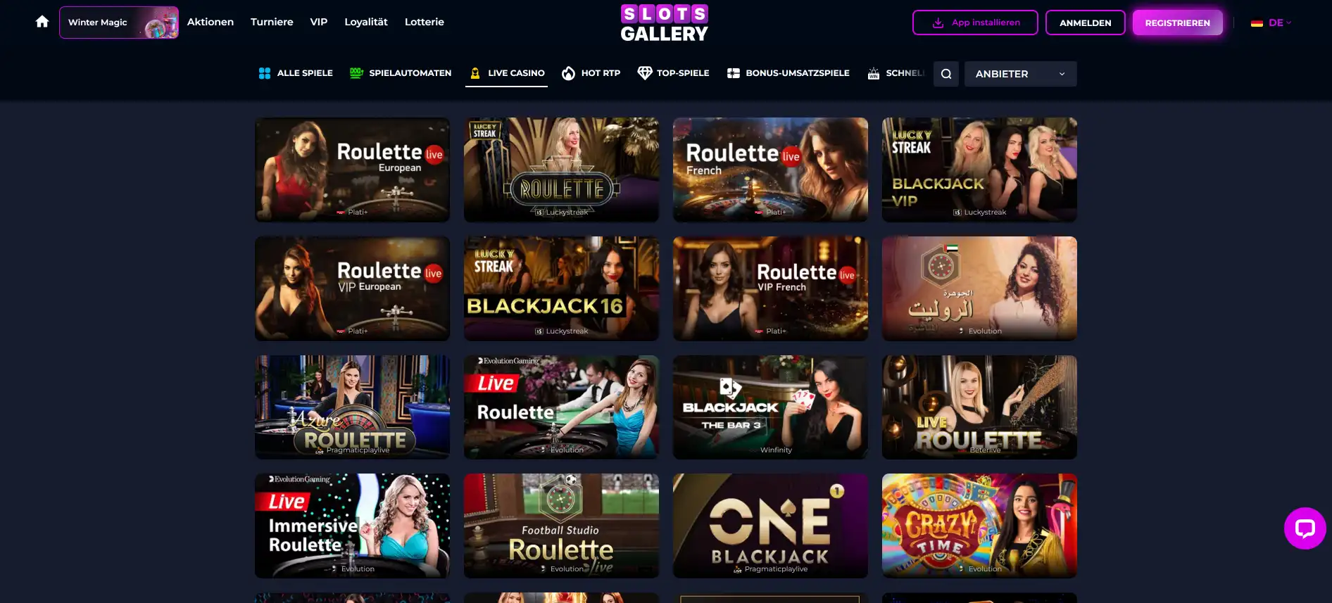 Slots Gallery Live-Casino