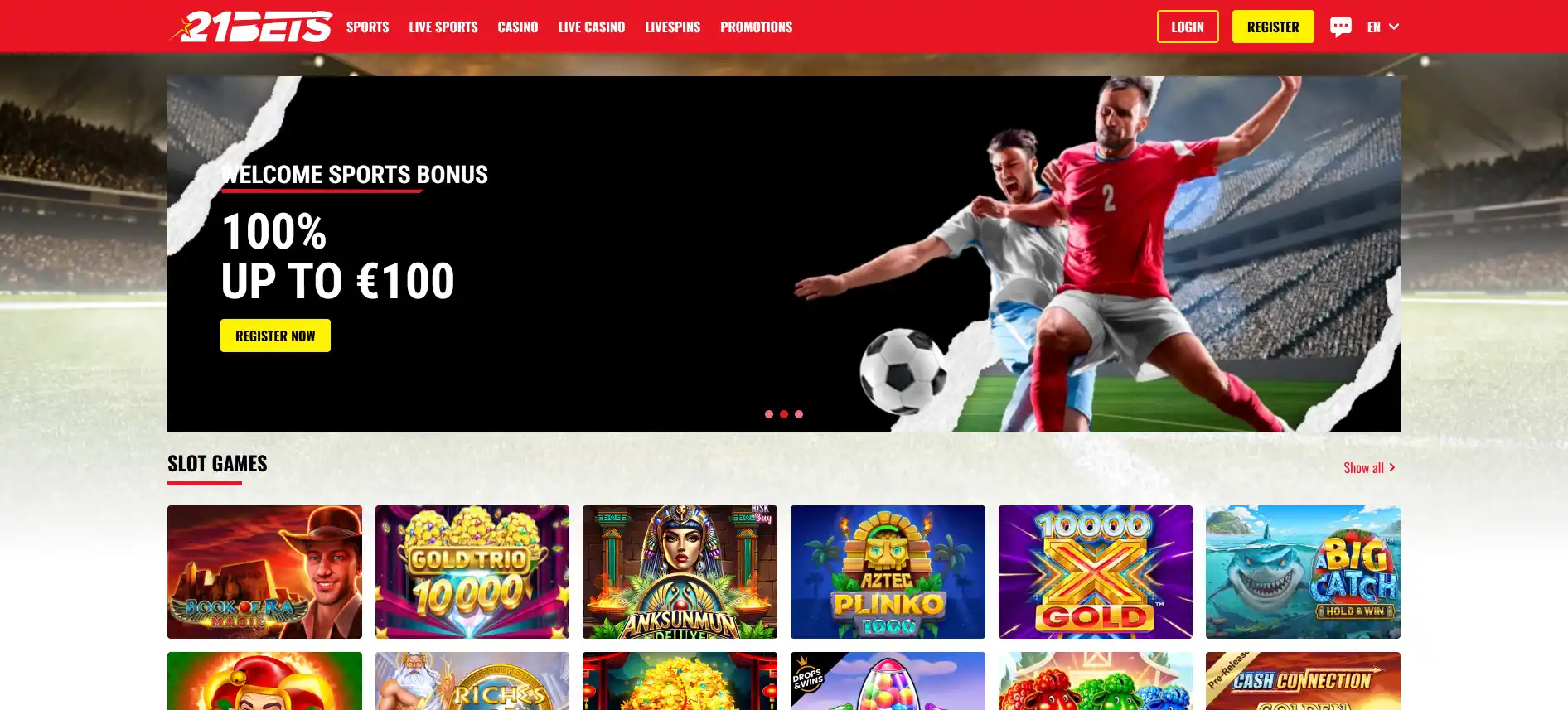 21Bets тотализатор