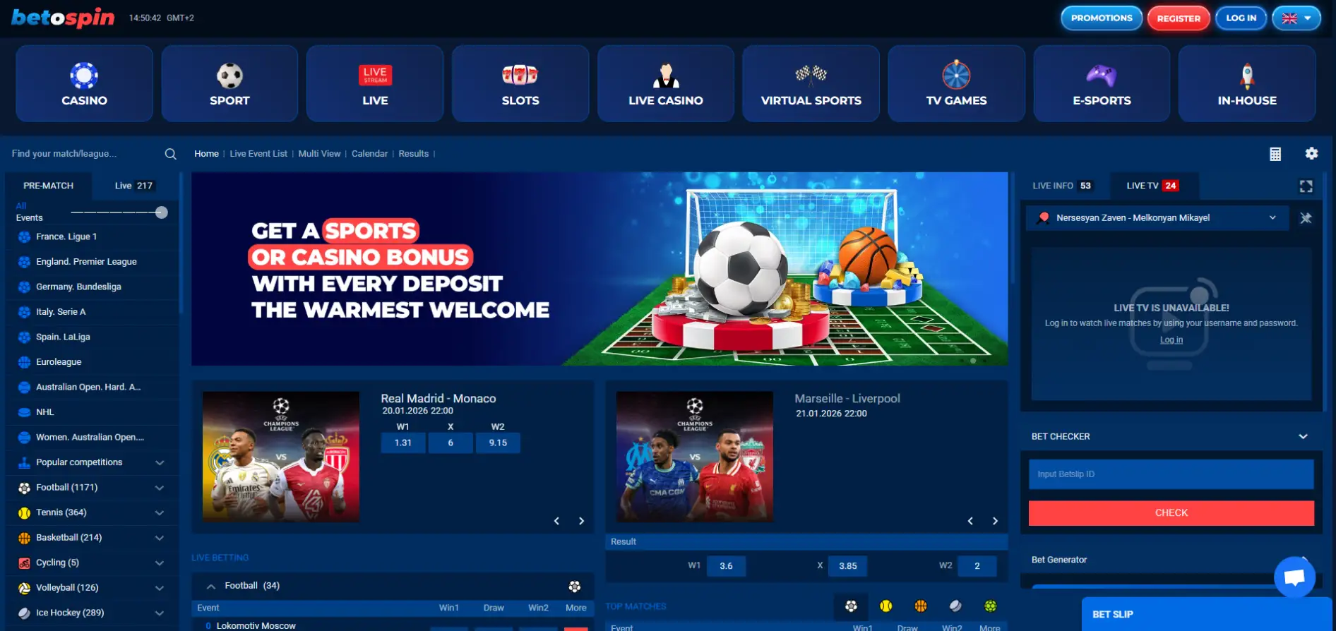 Betospin тотализатор