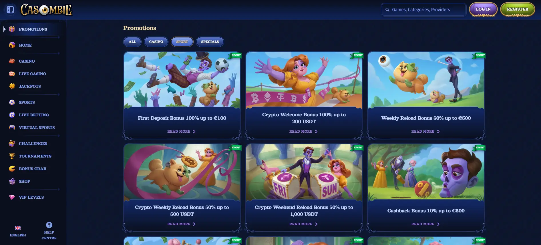 Casombie бонусы