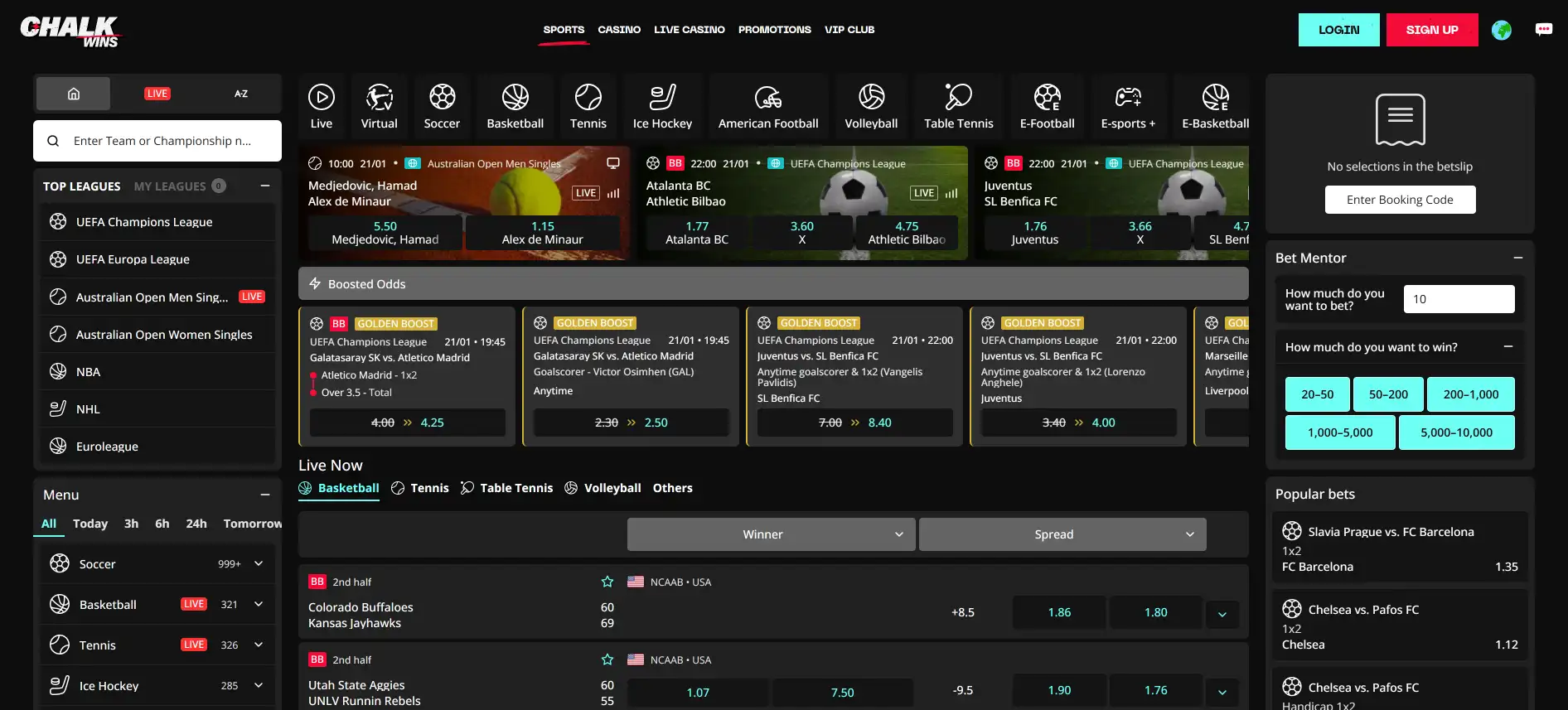 ChalkWins ставки на спорт