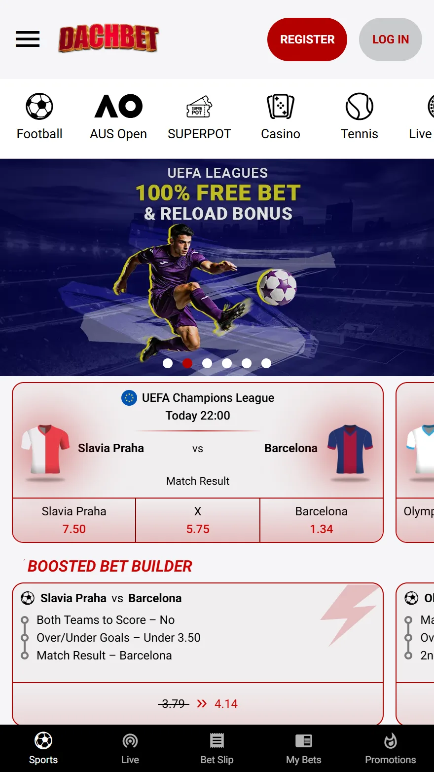 Dachbet sporta likmju lapa