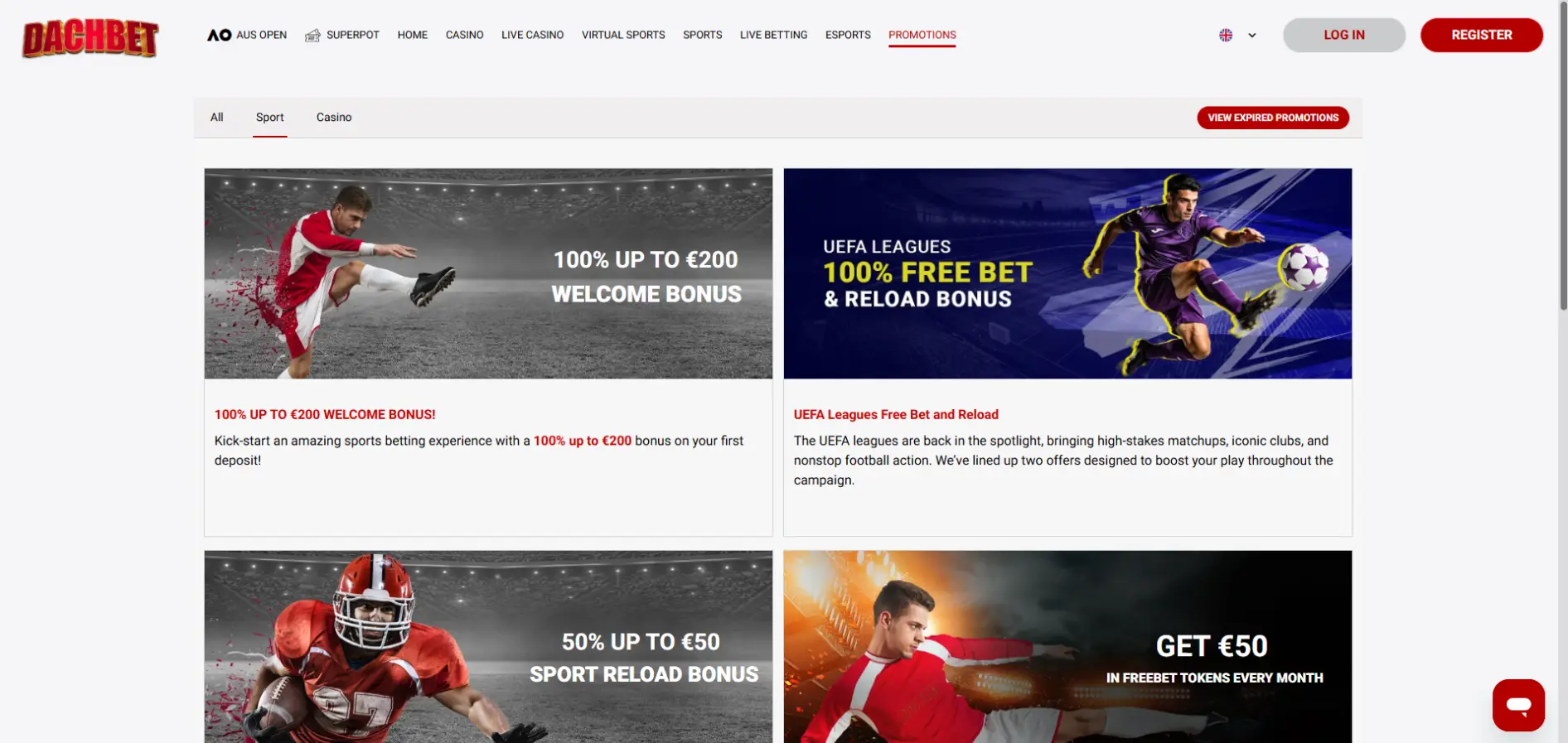 Dachbet бонусы