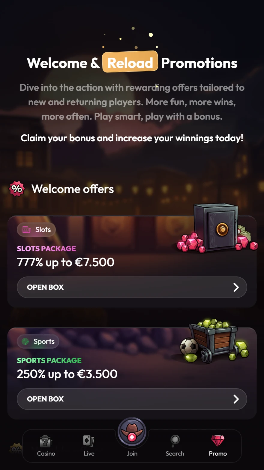 MadCasino страница бонусов