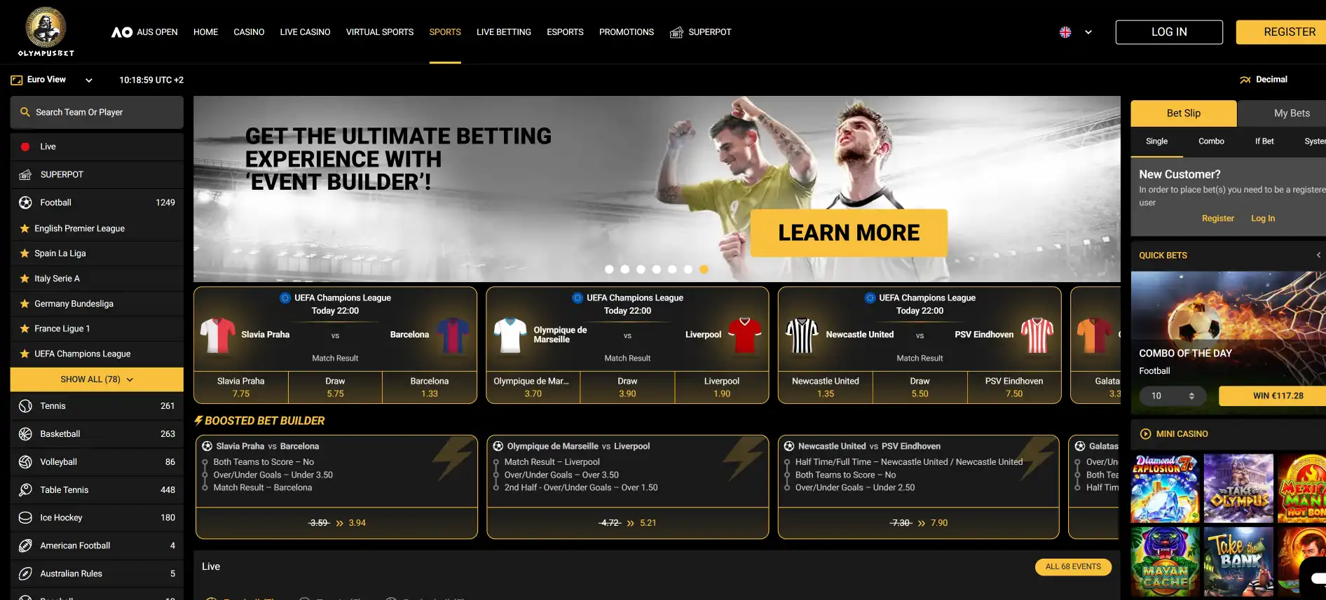 Olympusbet тотализатор