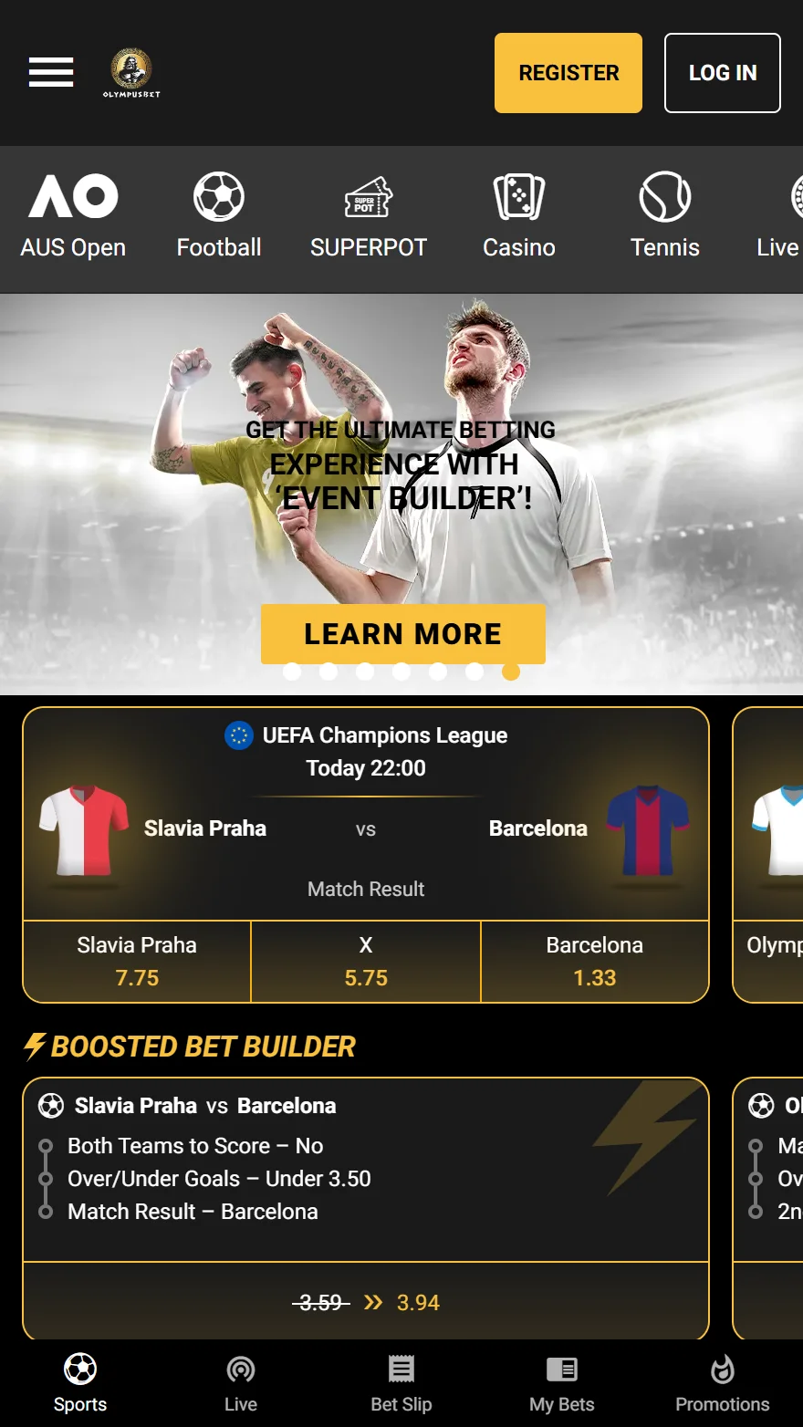 Olympusbet страница тотализатора