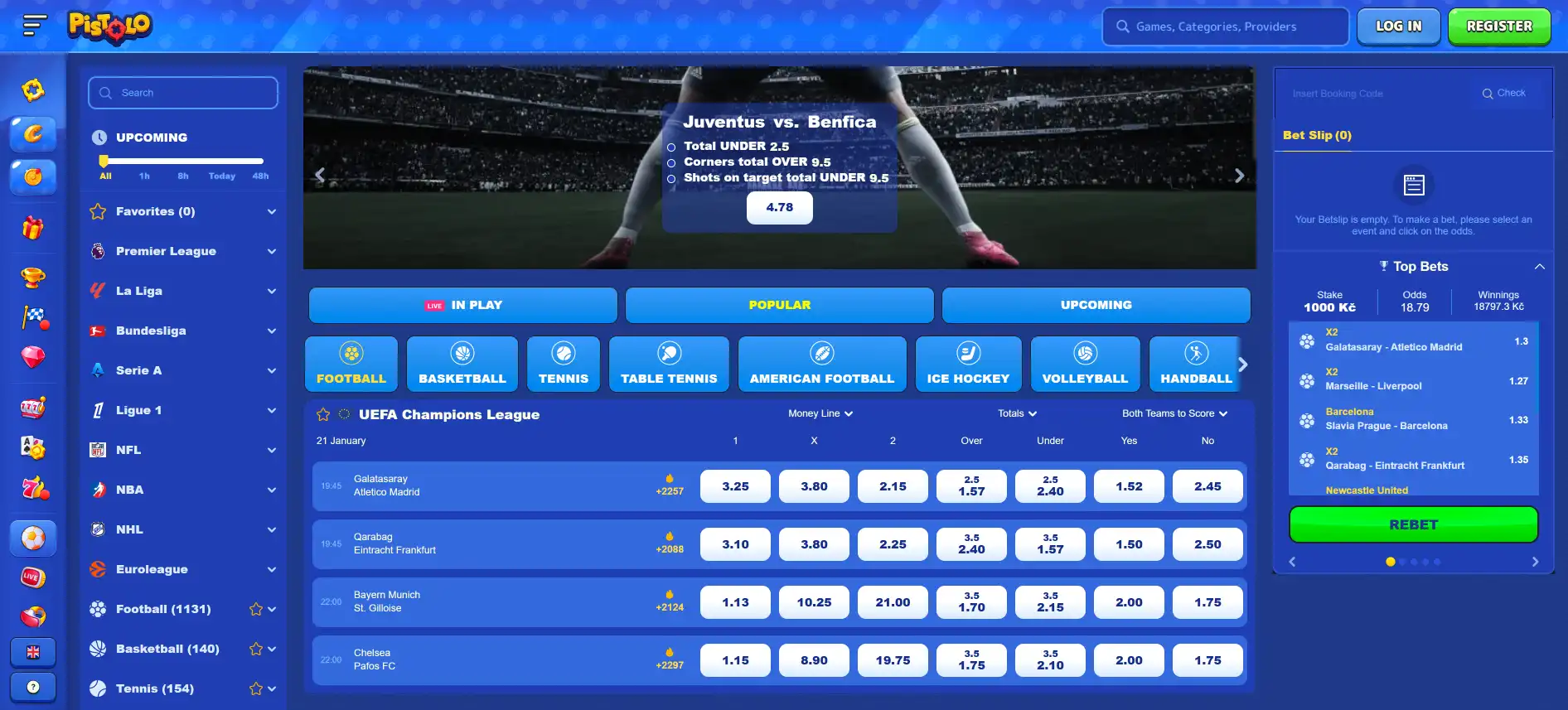 Pistolo ставки на спорт