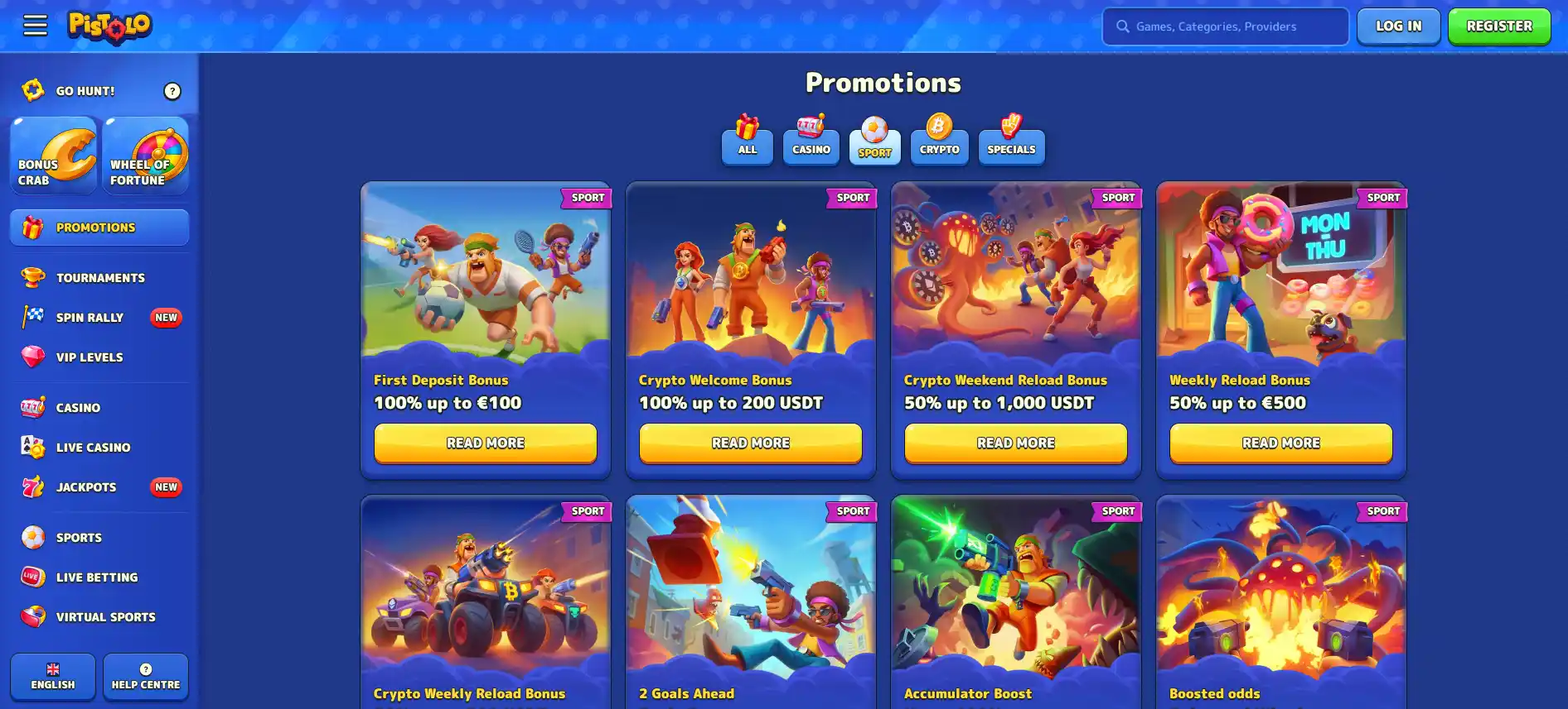 Pistolo бонусы