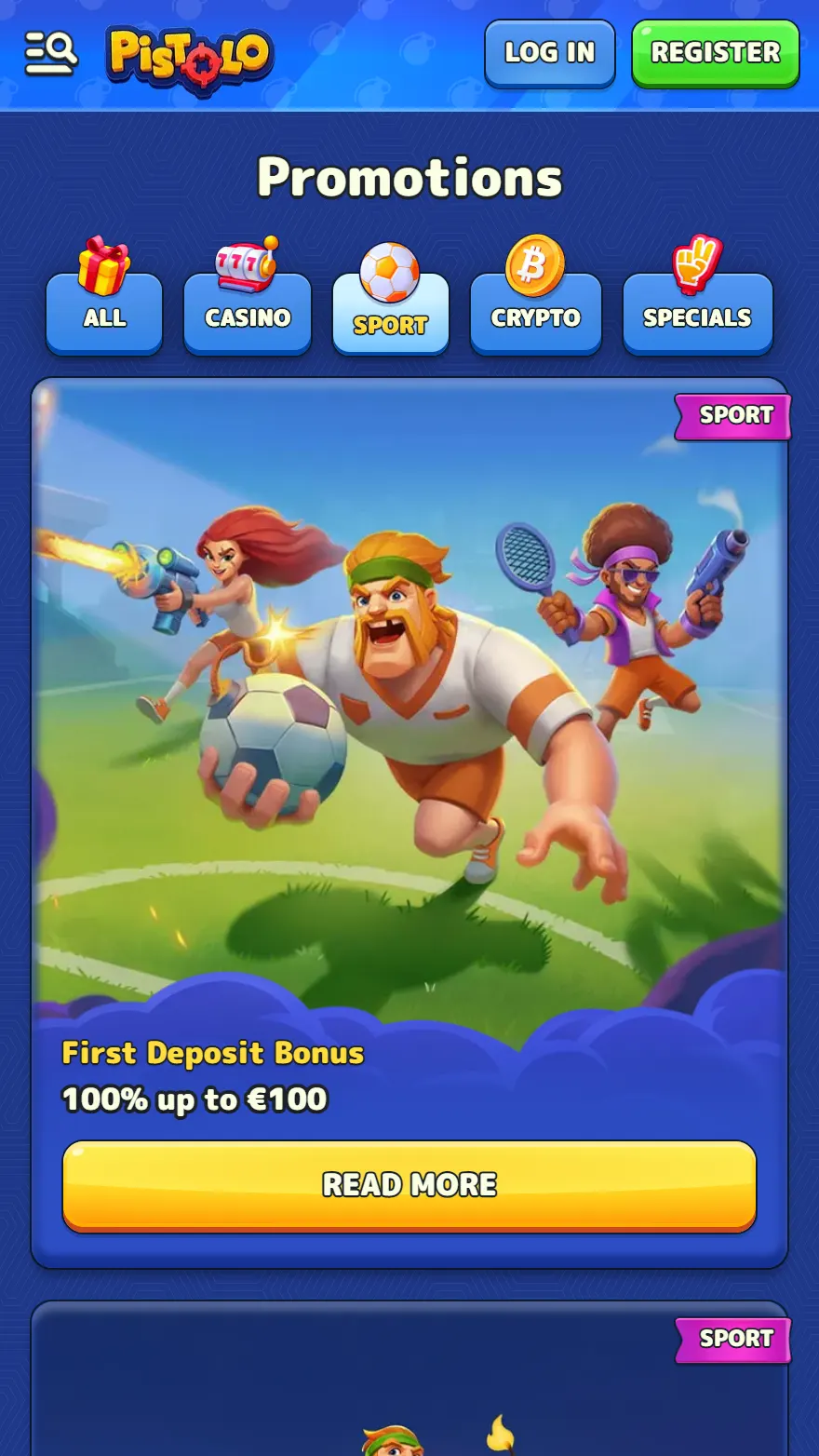 Pistolo страница бонусов