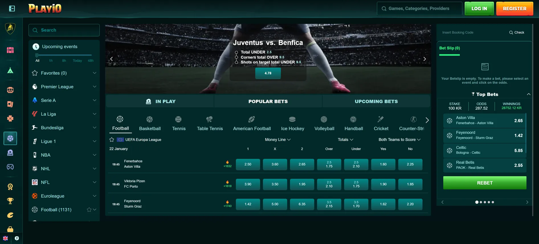 PlayIO тотализатор