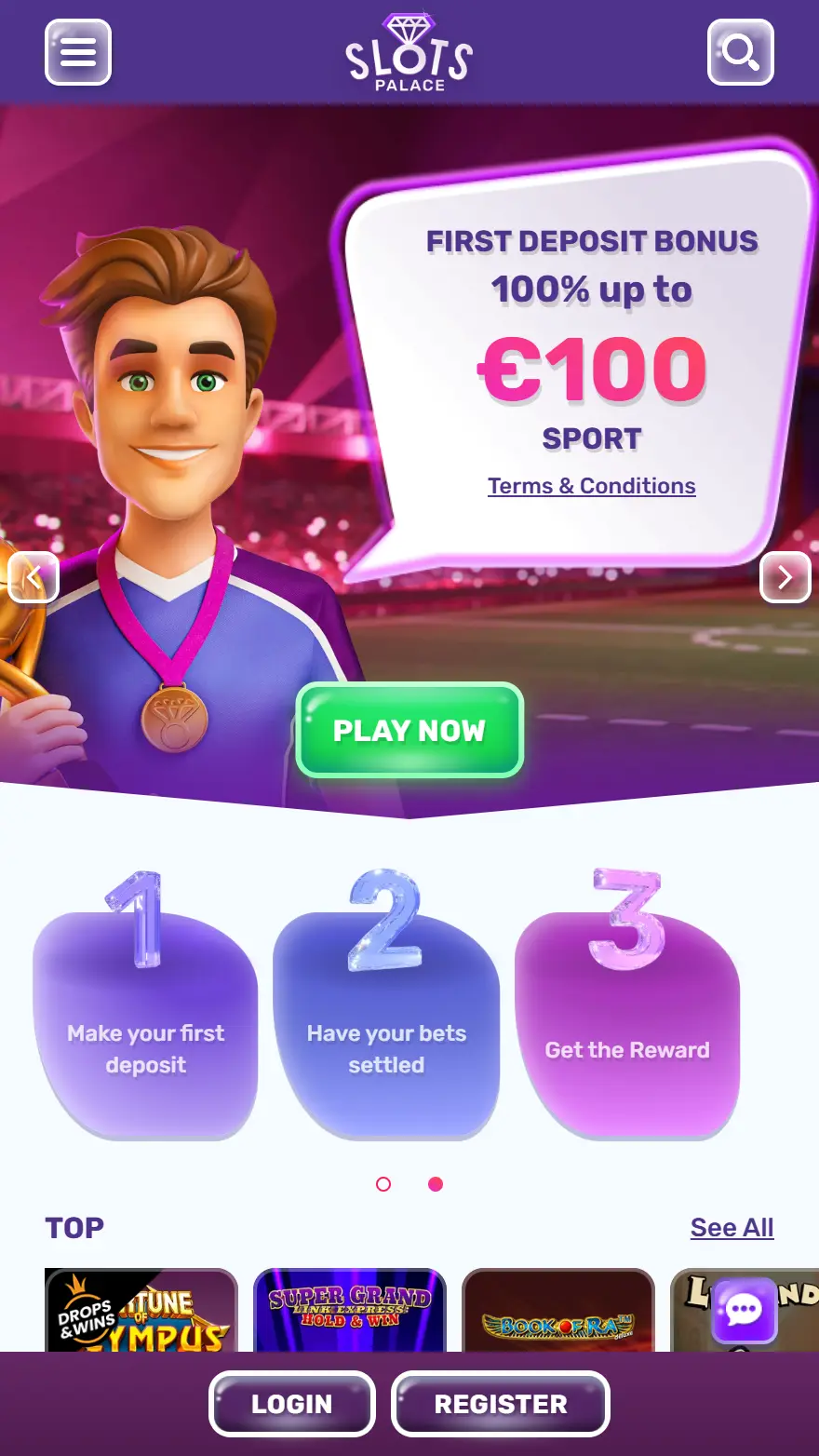 SlotsPalace страница тотализатора