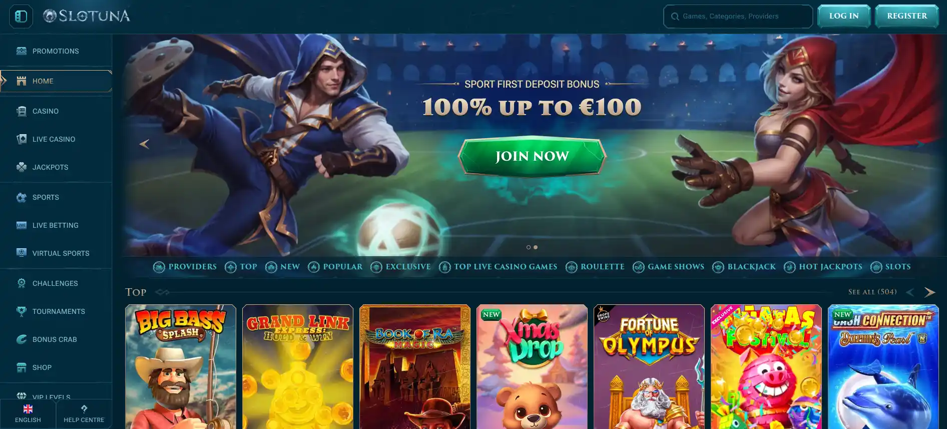 Slotuna тотализатор