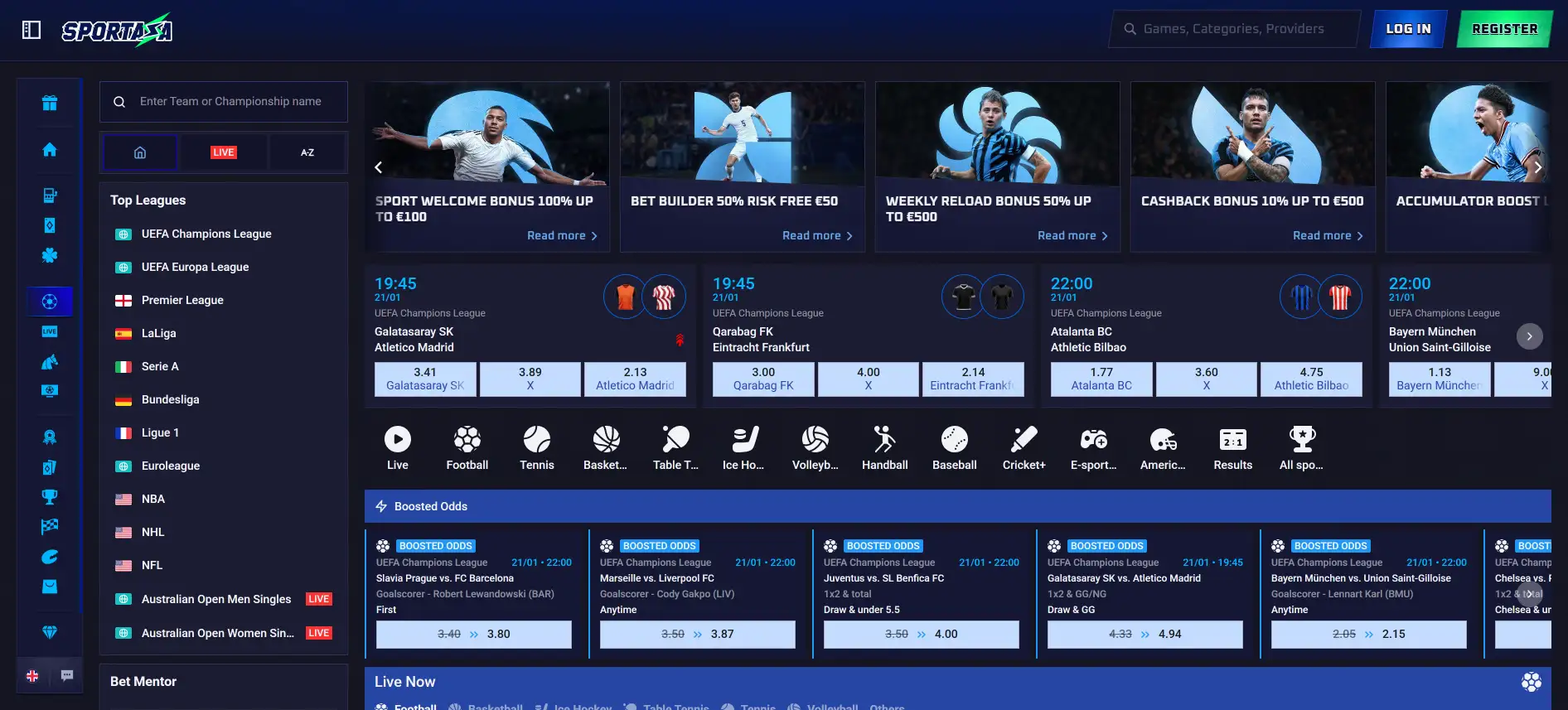 Sportaza ставки на спорт