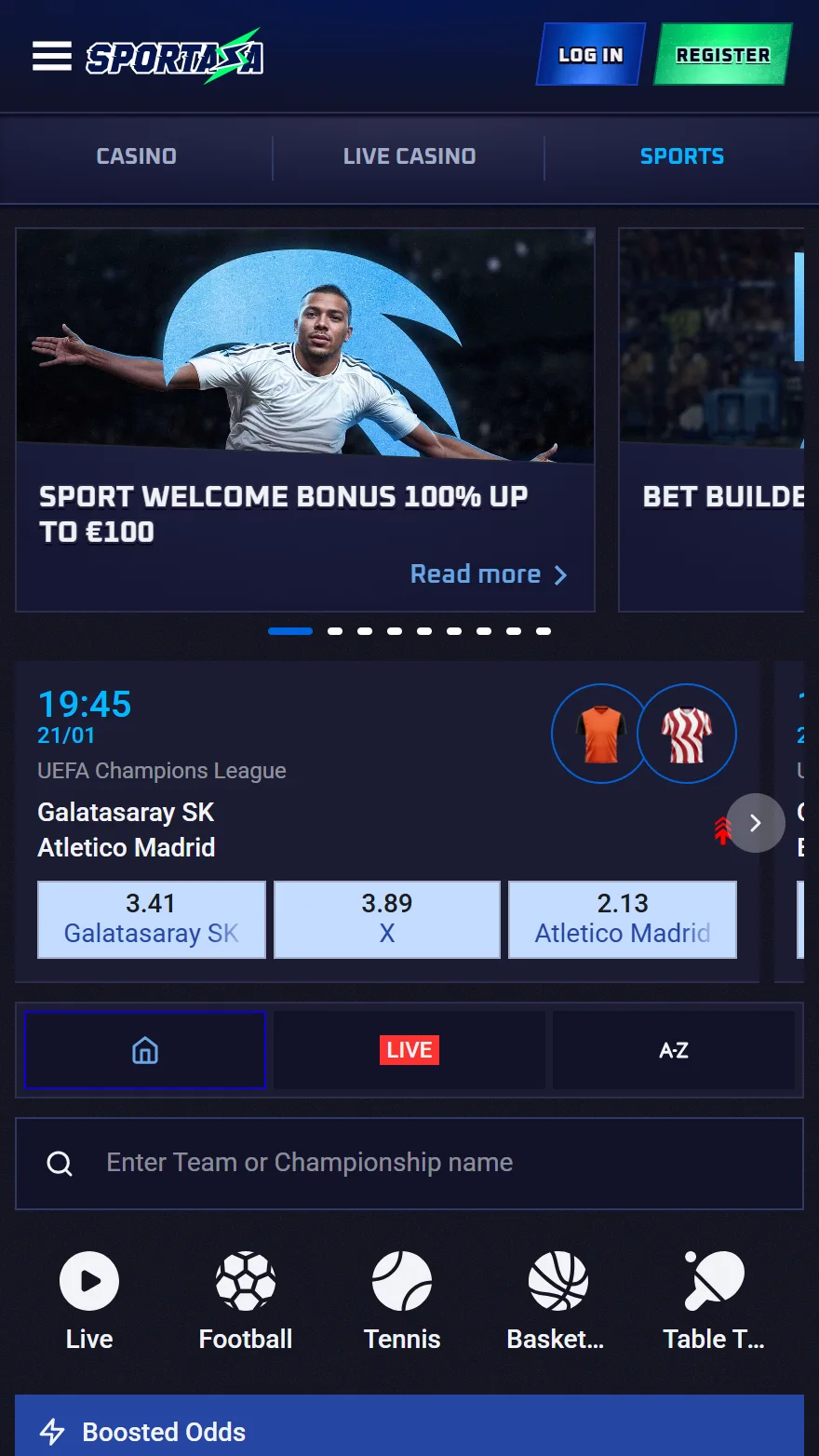 Sportaza страница ставок на спорт