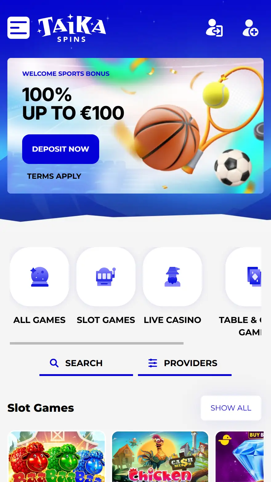 TaikaSpins страница тотализатора