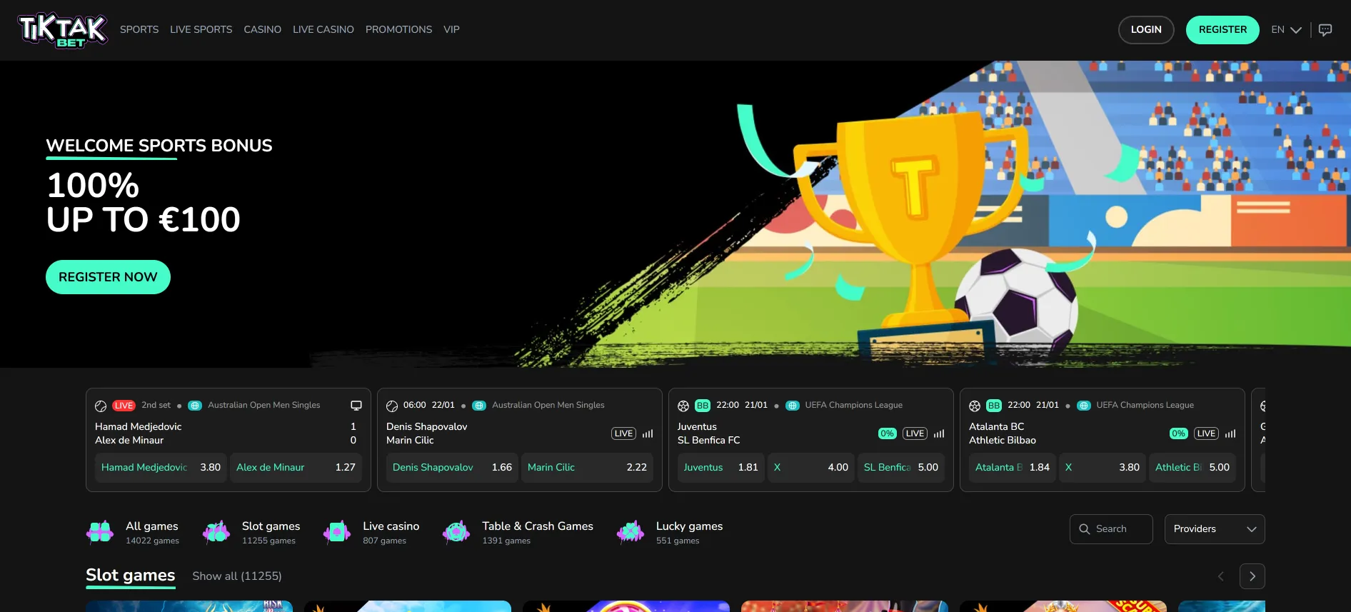 TikTakBet тотализатор